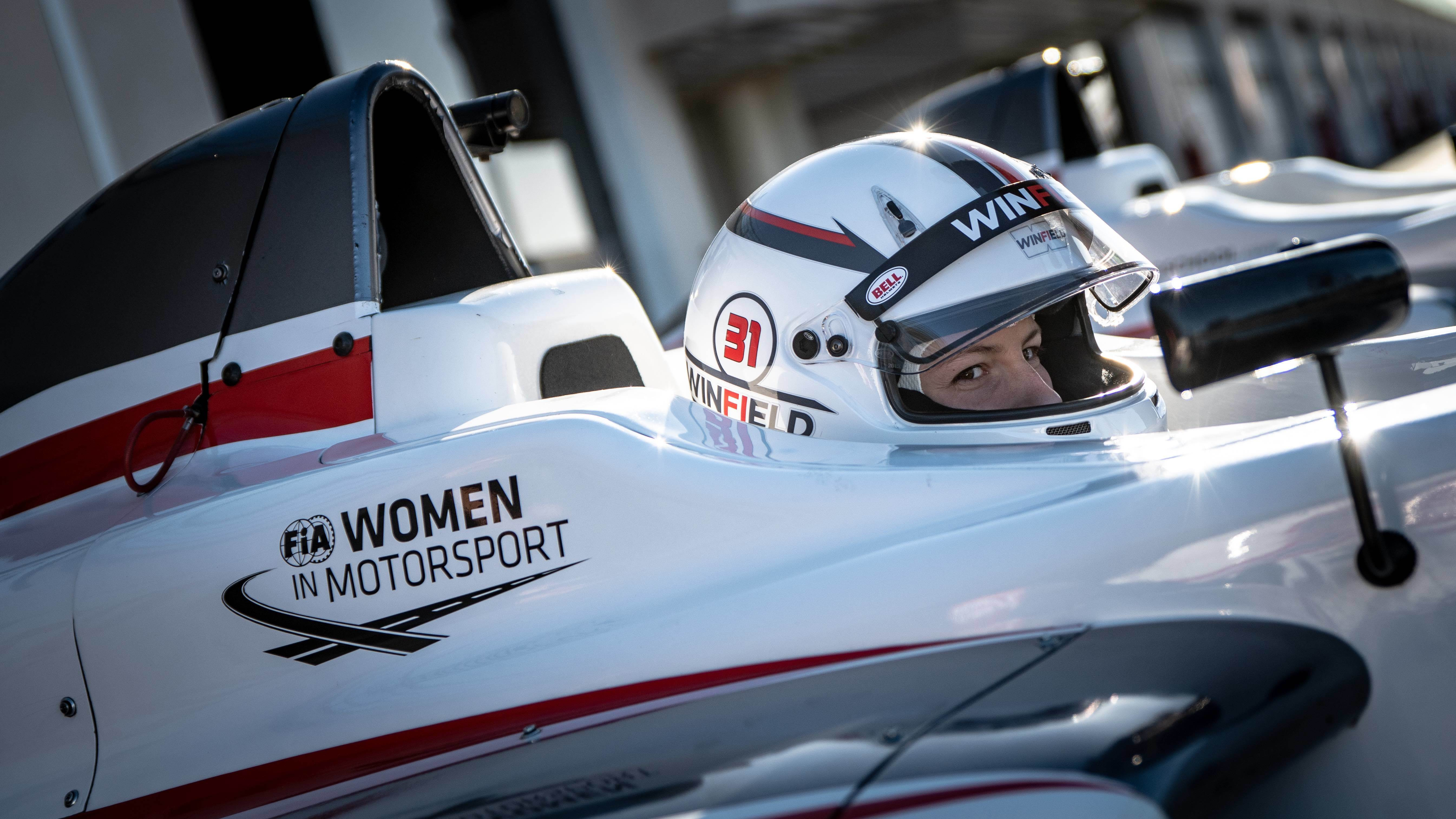 FIA Women in Motorsport branding on F4 car