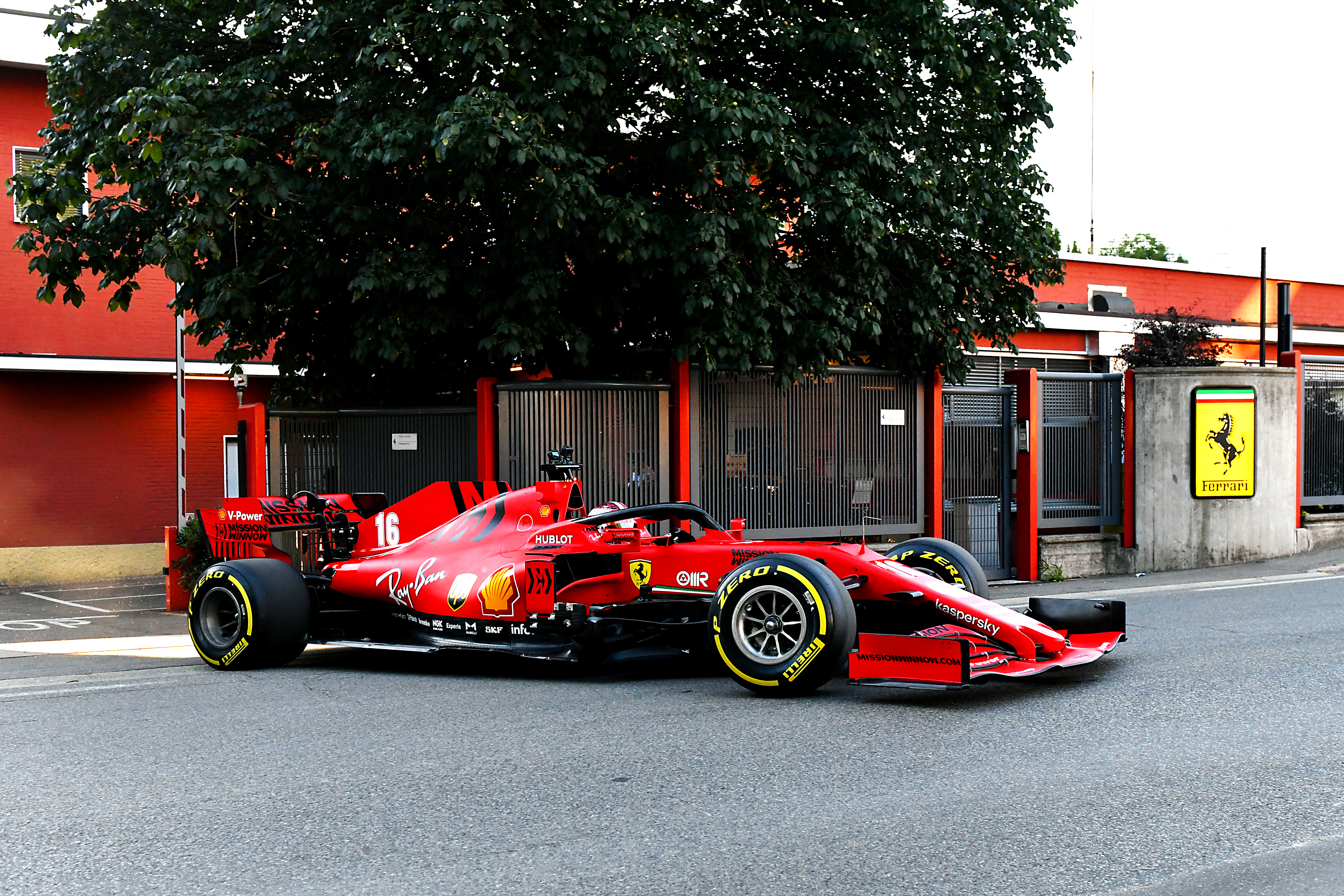 Charles Leclerc Ferrari Maranello street demonstration