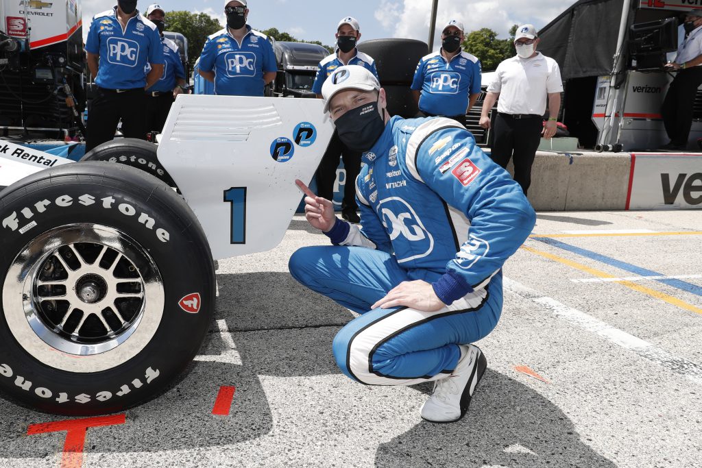 Newgarden on Road America pole as Harvey stars again