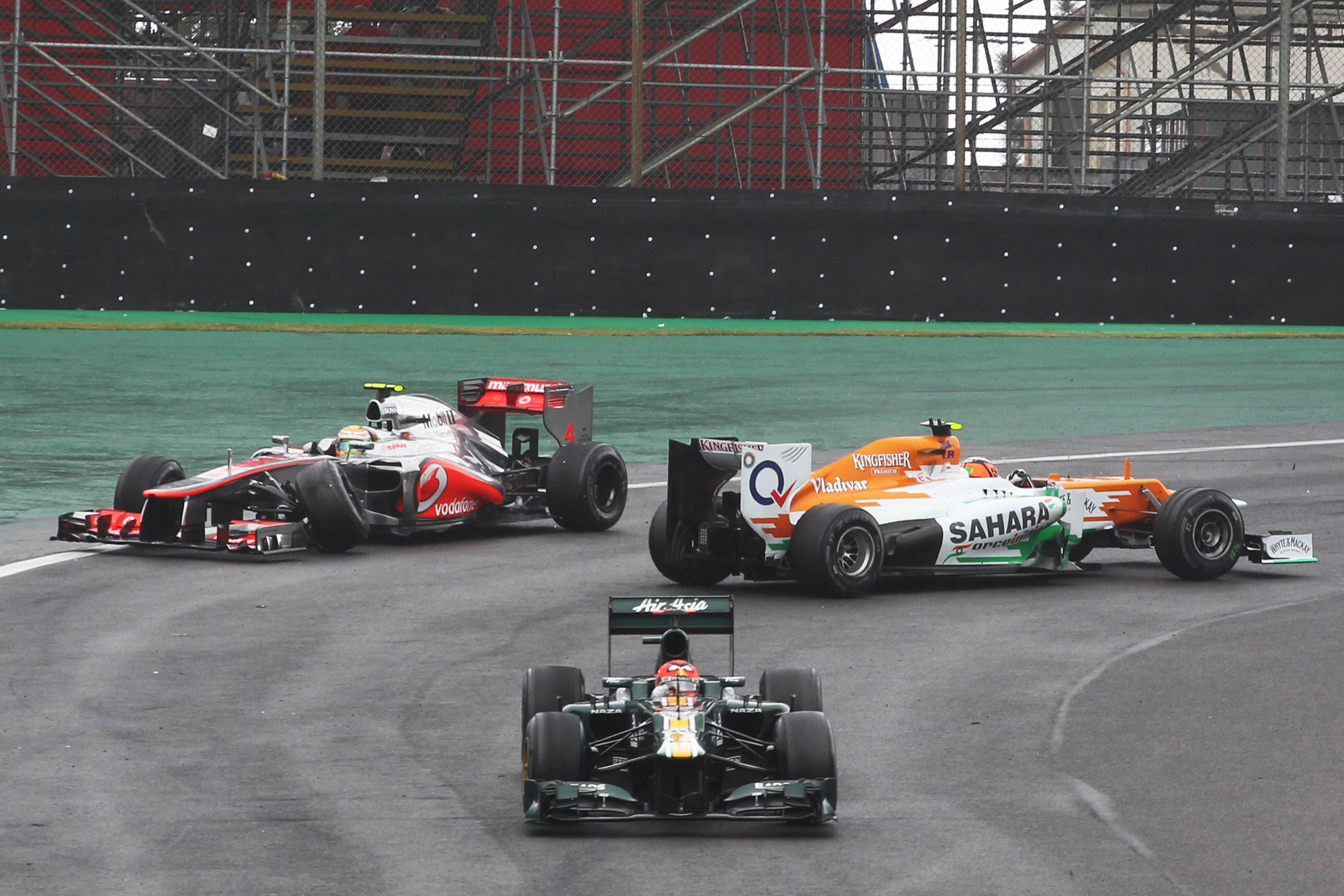 Nico Hulkenberg Lewis Hamilton Brazilian Grand prix 2012 crash F1 Interlagos McLaren Force India