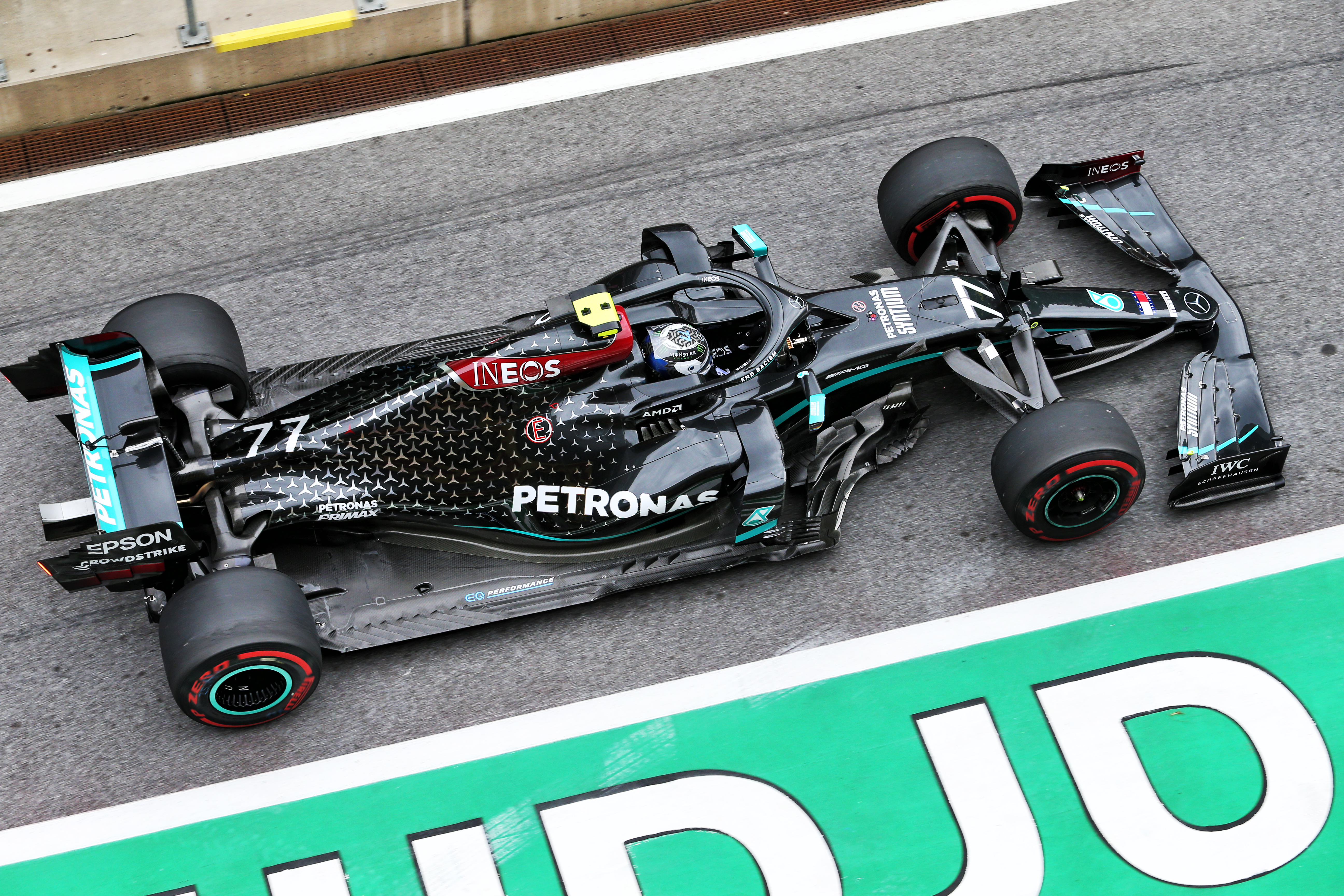 Valtteri Bottas Mercedes F1 2020 Austrian Grand Prix pitlane overhead