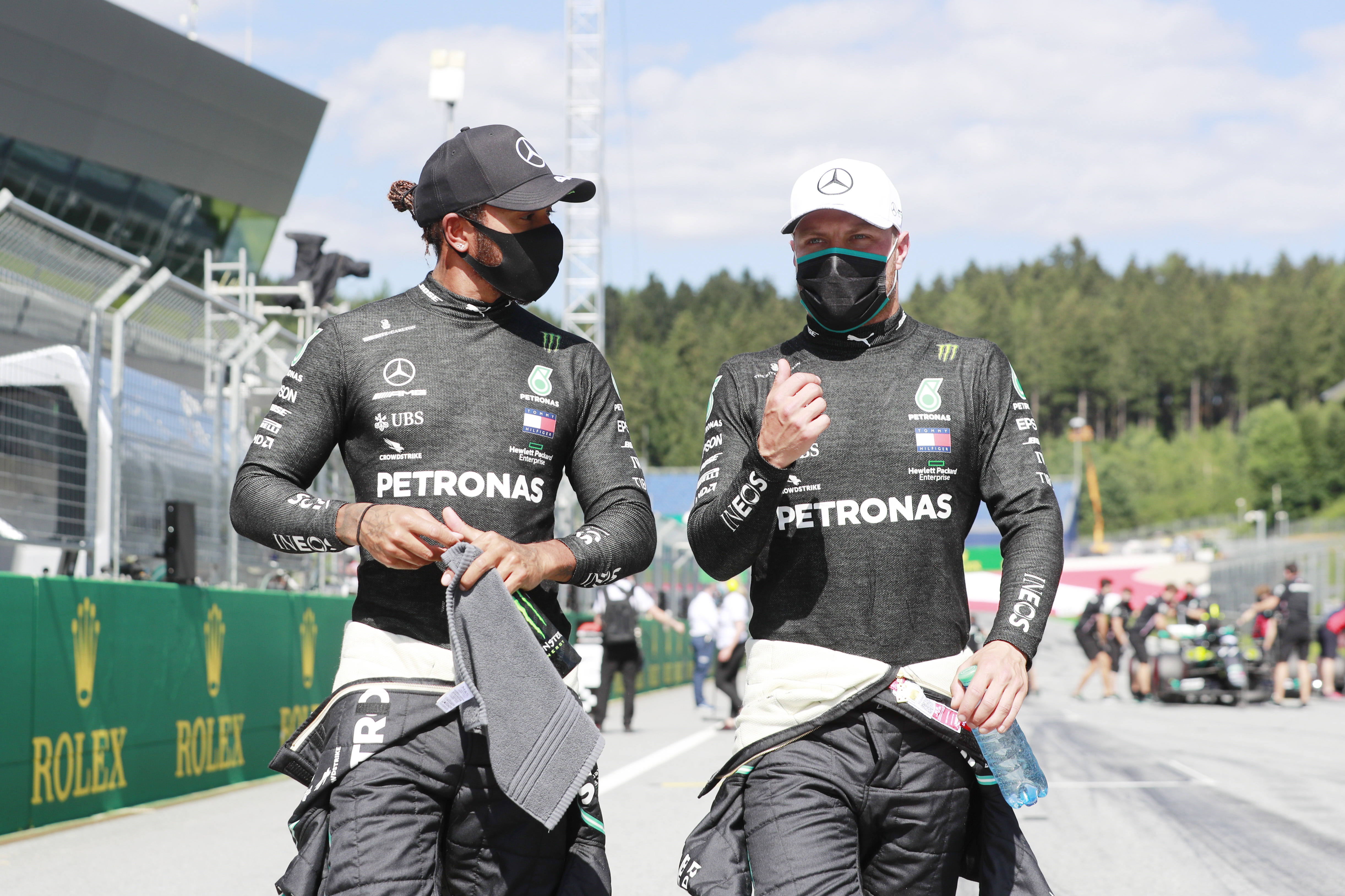 Valtteri Bottas Lewis Hamilton Mercedes F1 Austria 2020