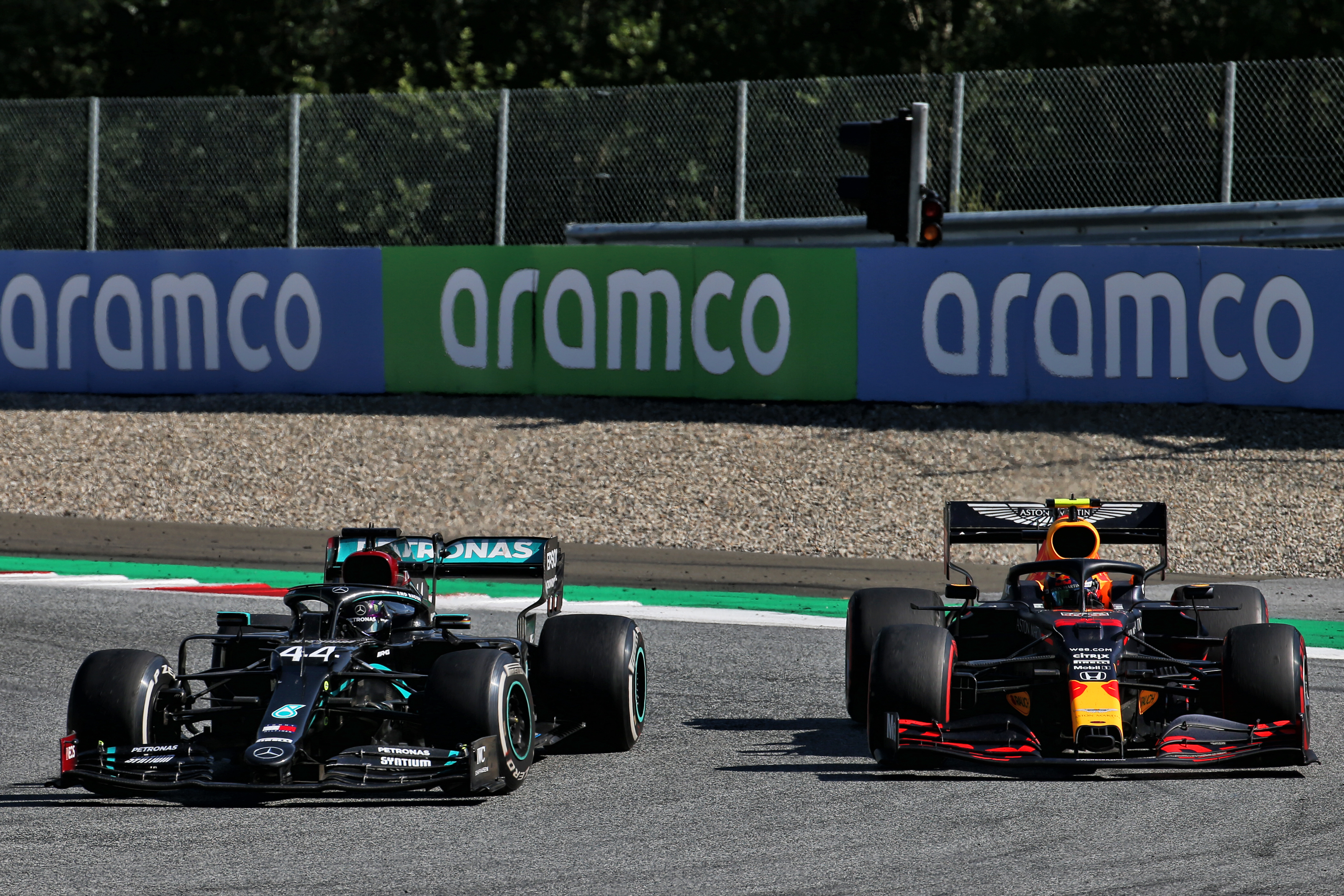 Alex Albon Lewis Hamilton Red Bull Mercedes F1 Austria 2020