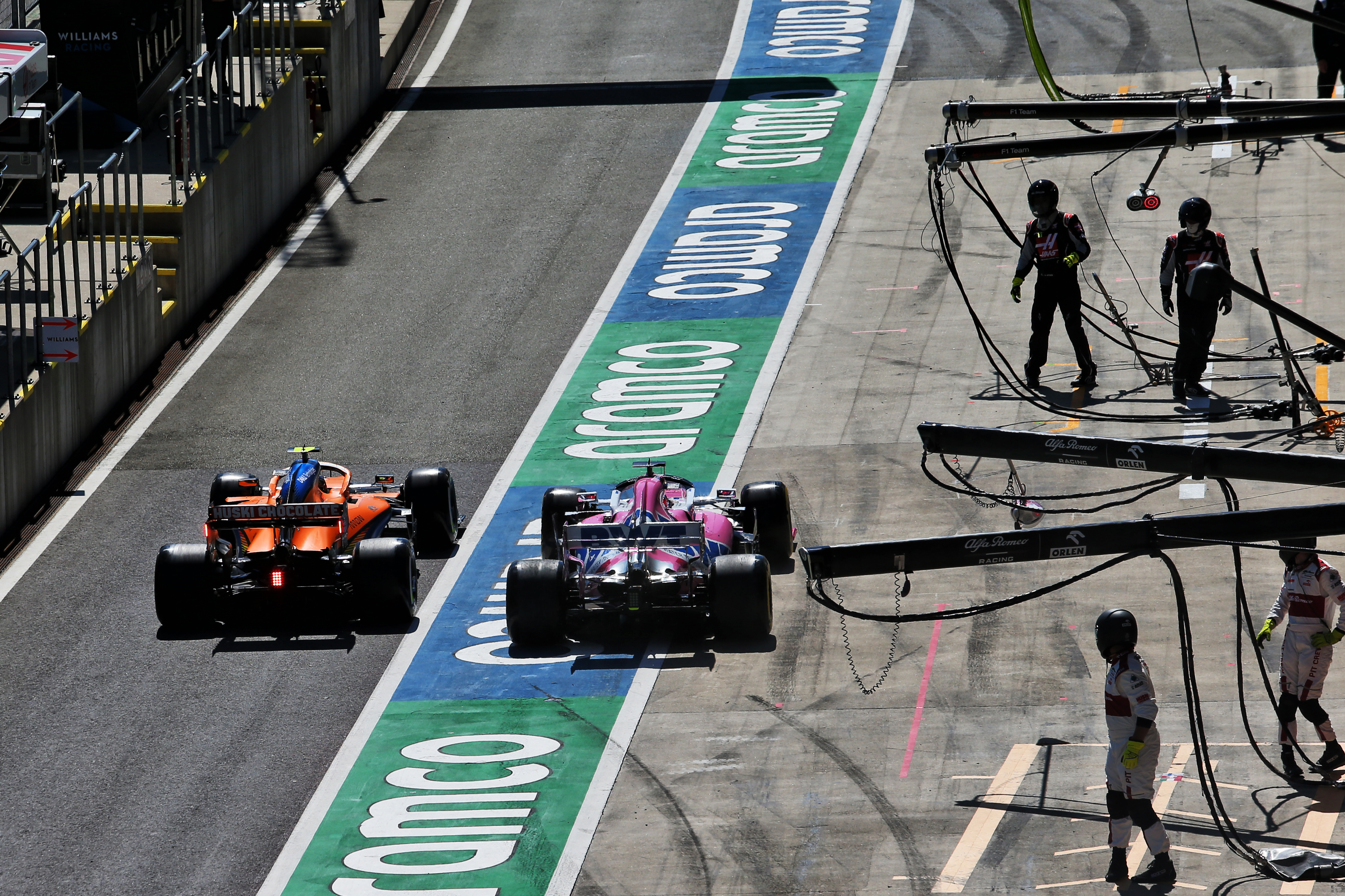 Lando Norris Sergio Perez McLaren Racing Point F1 2020