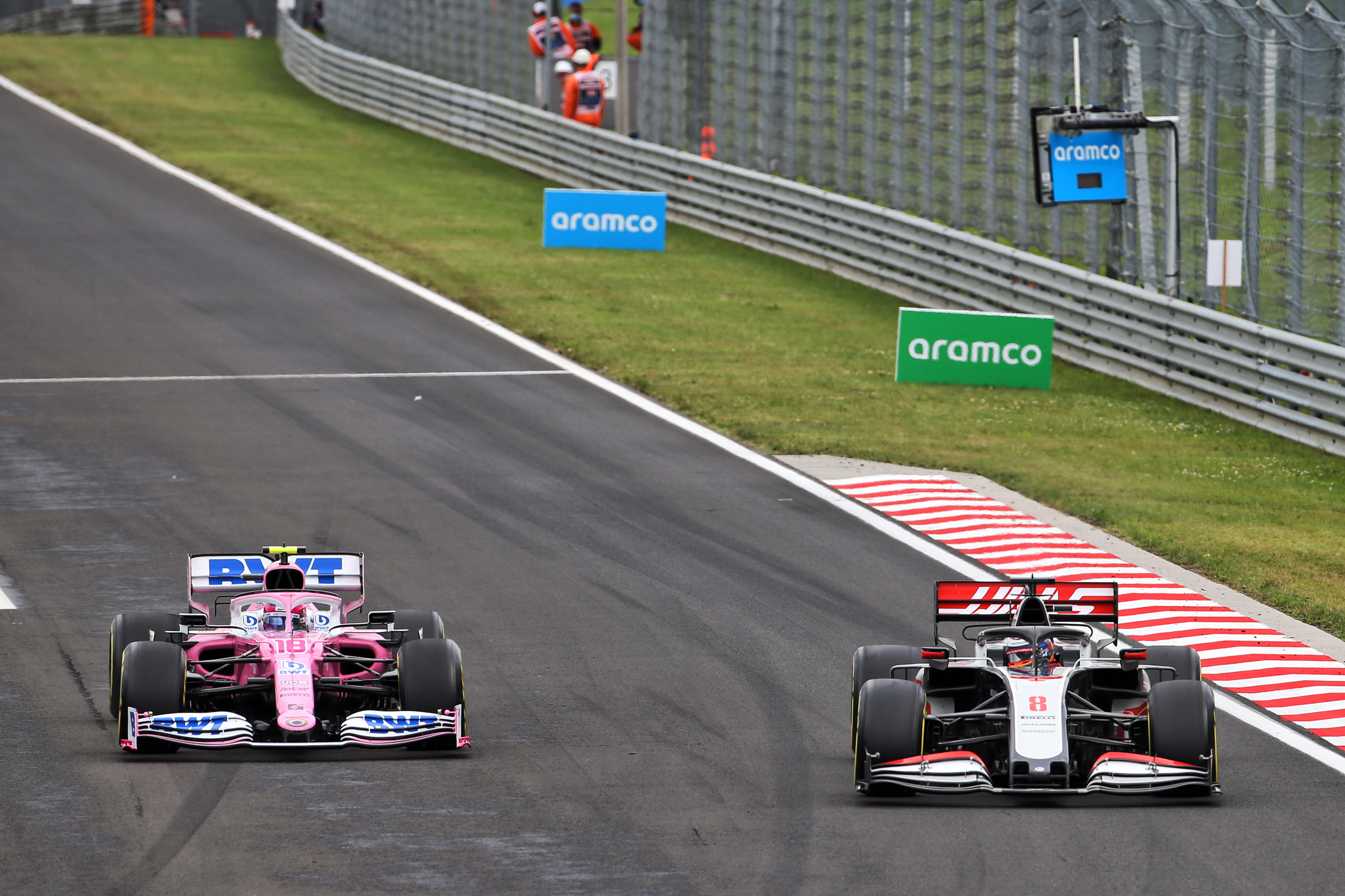 Lance Stroll Racing Point Romain Grosjean Haas