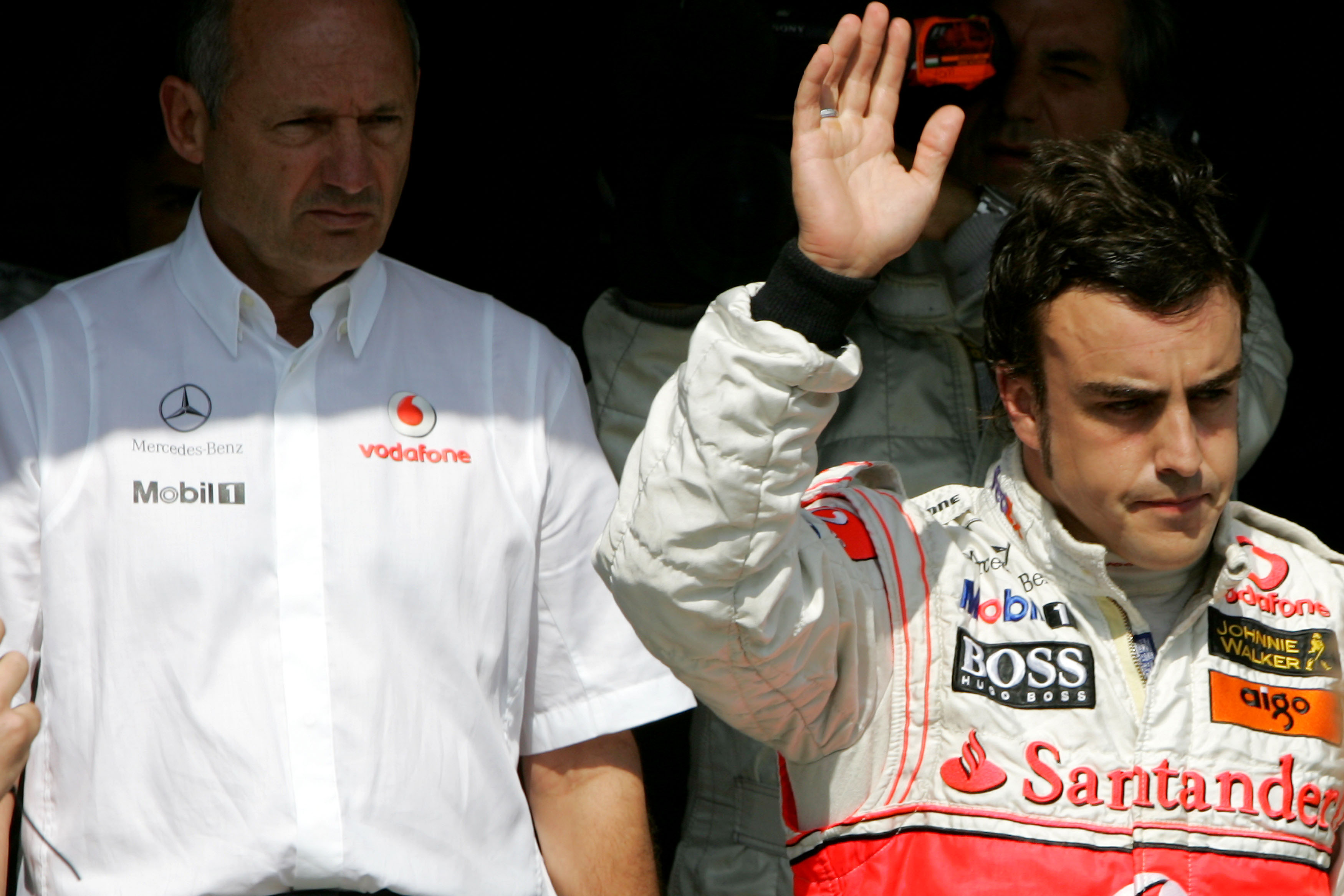 Ron Dennis Fernando Alonso Hungary 2007