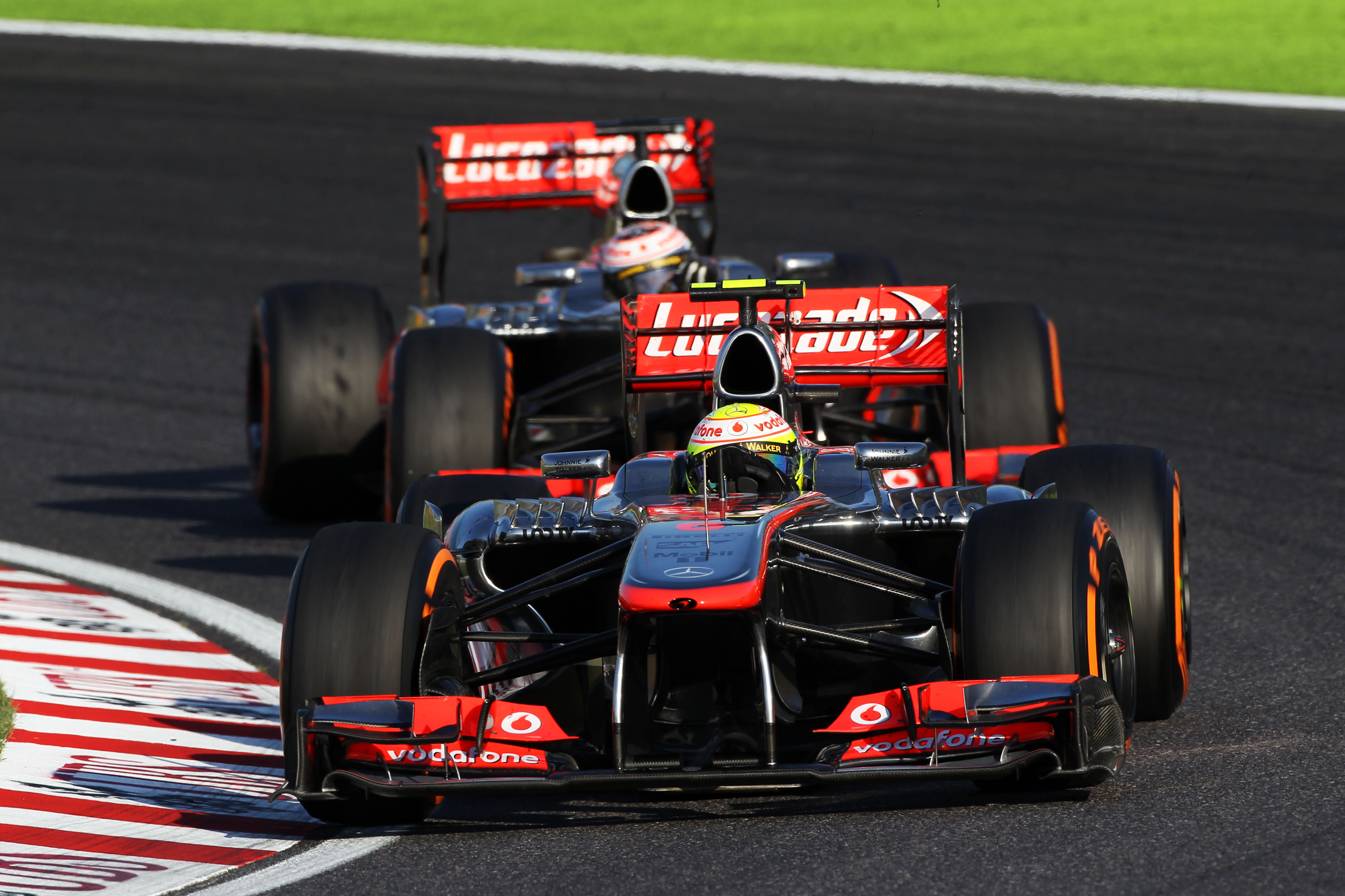Sergio Perez Jenson Button McLaren Japanese Grand Prix 2013