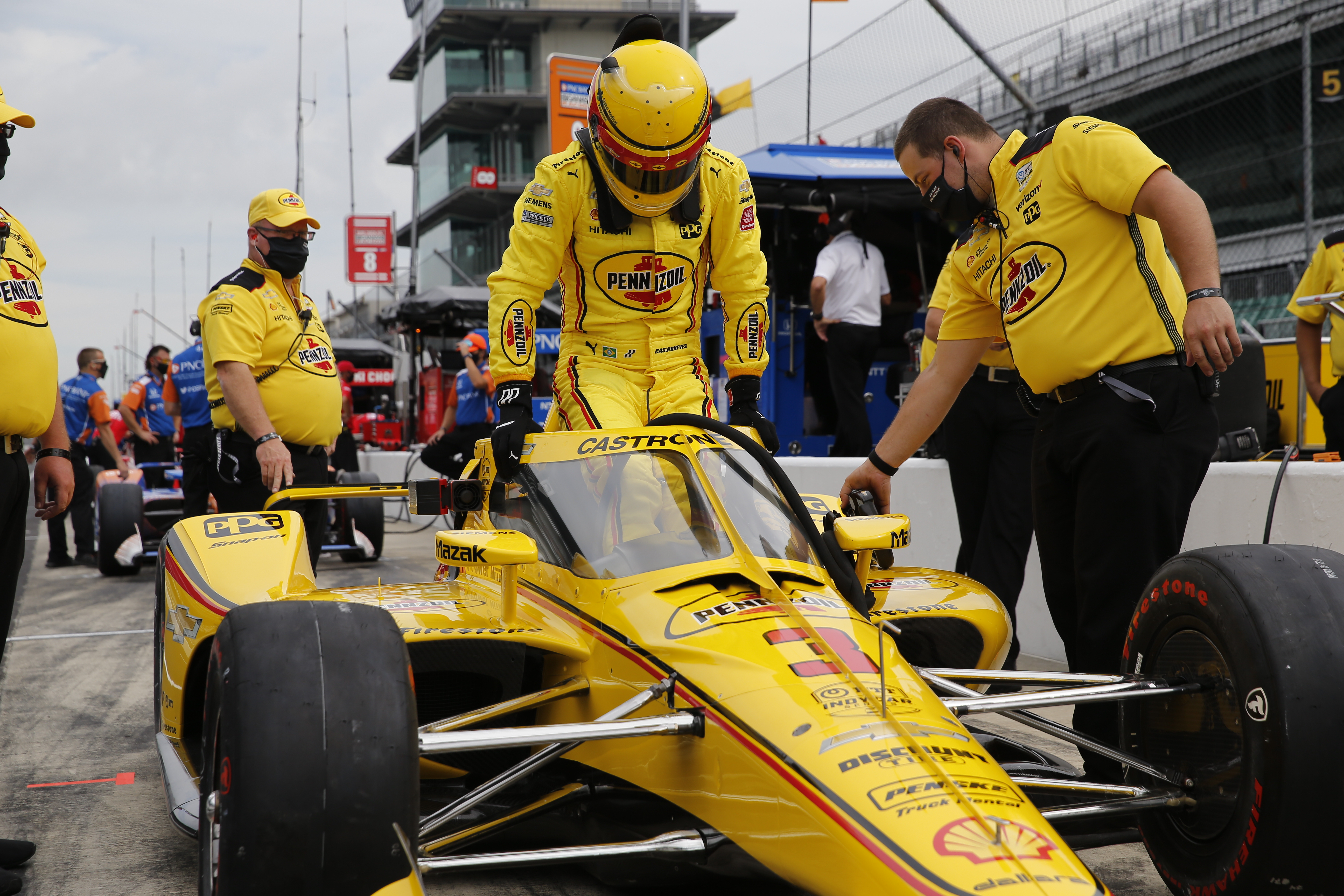  Helio Castroneves Penske Indy 500 practice 2020