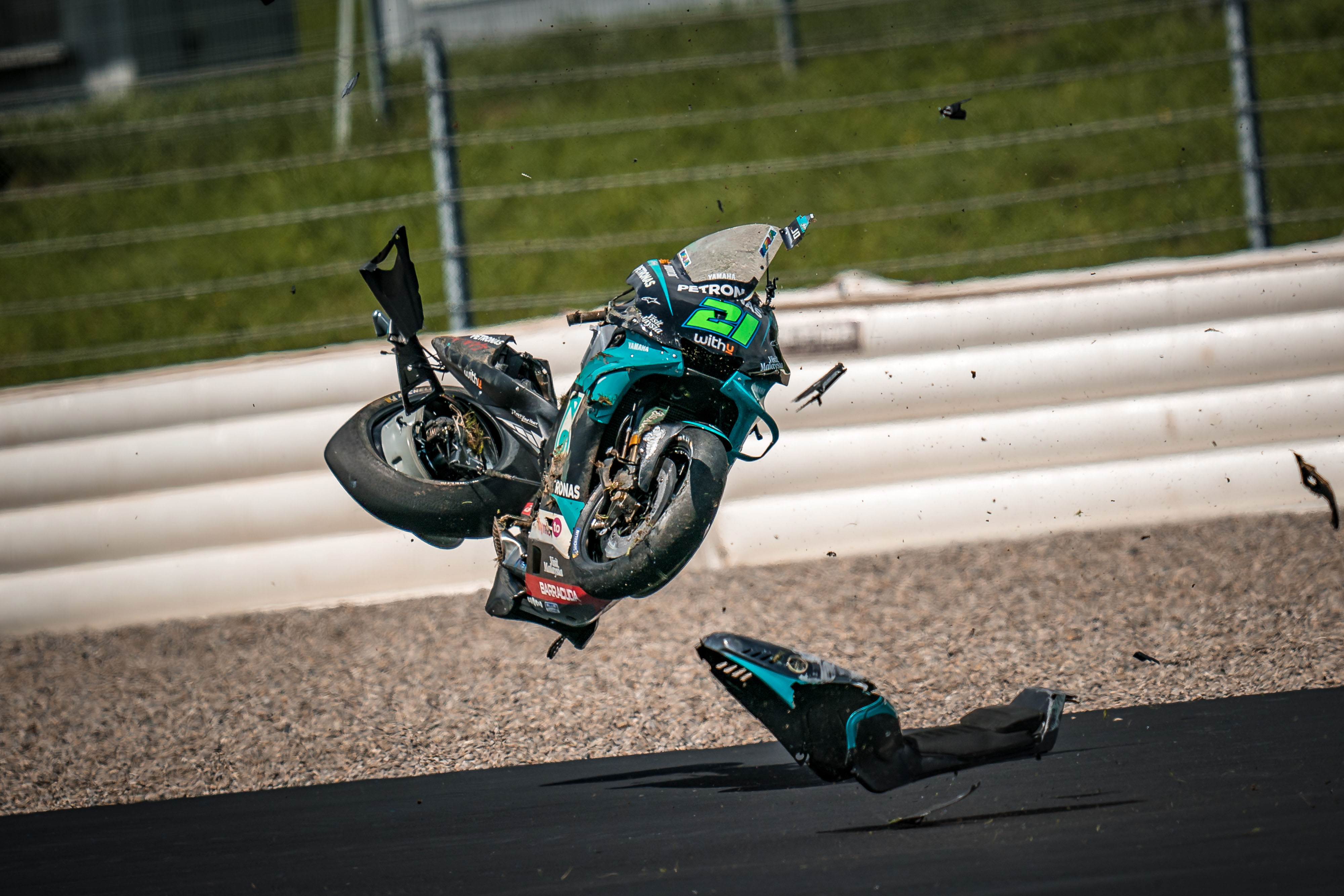 Franco Morbidelli Crash