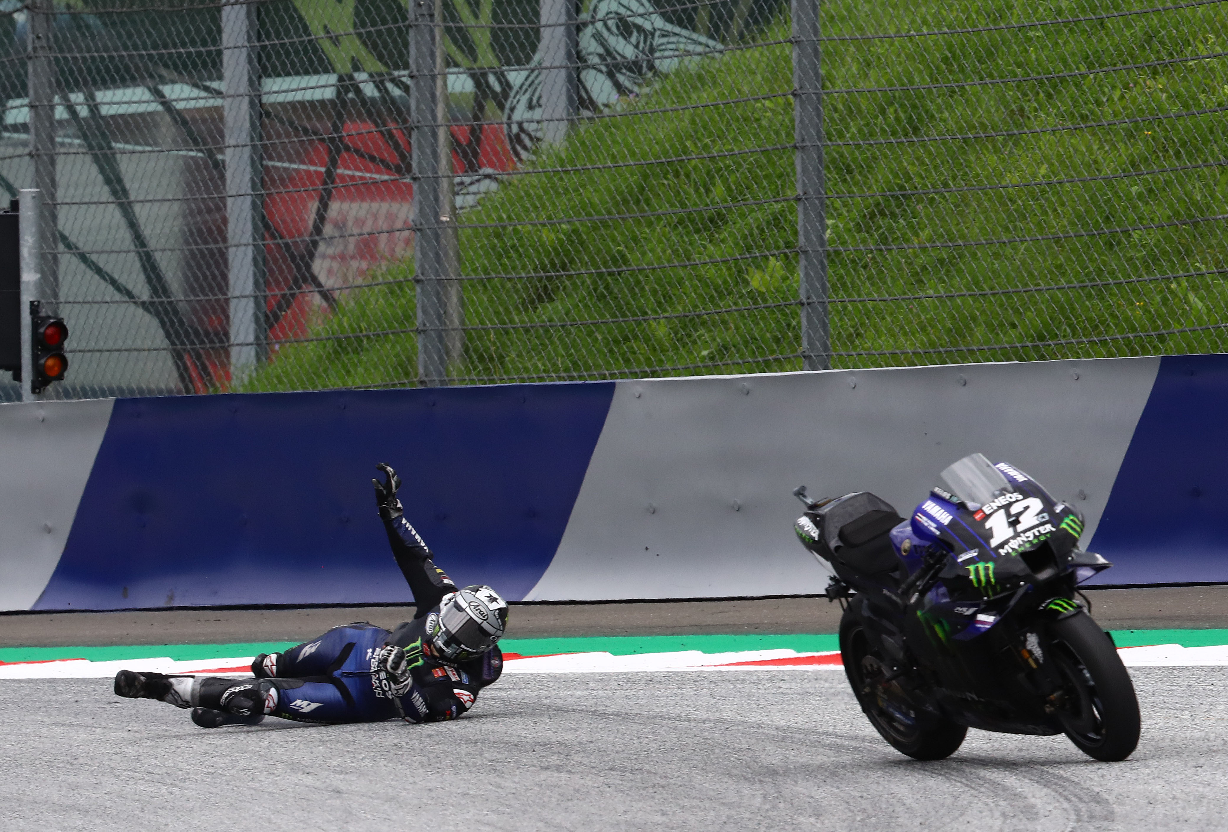 Maverick Vinales crash MotoGP Styrian Grand Prix 2020