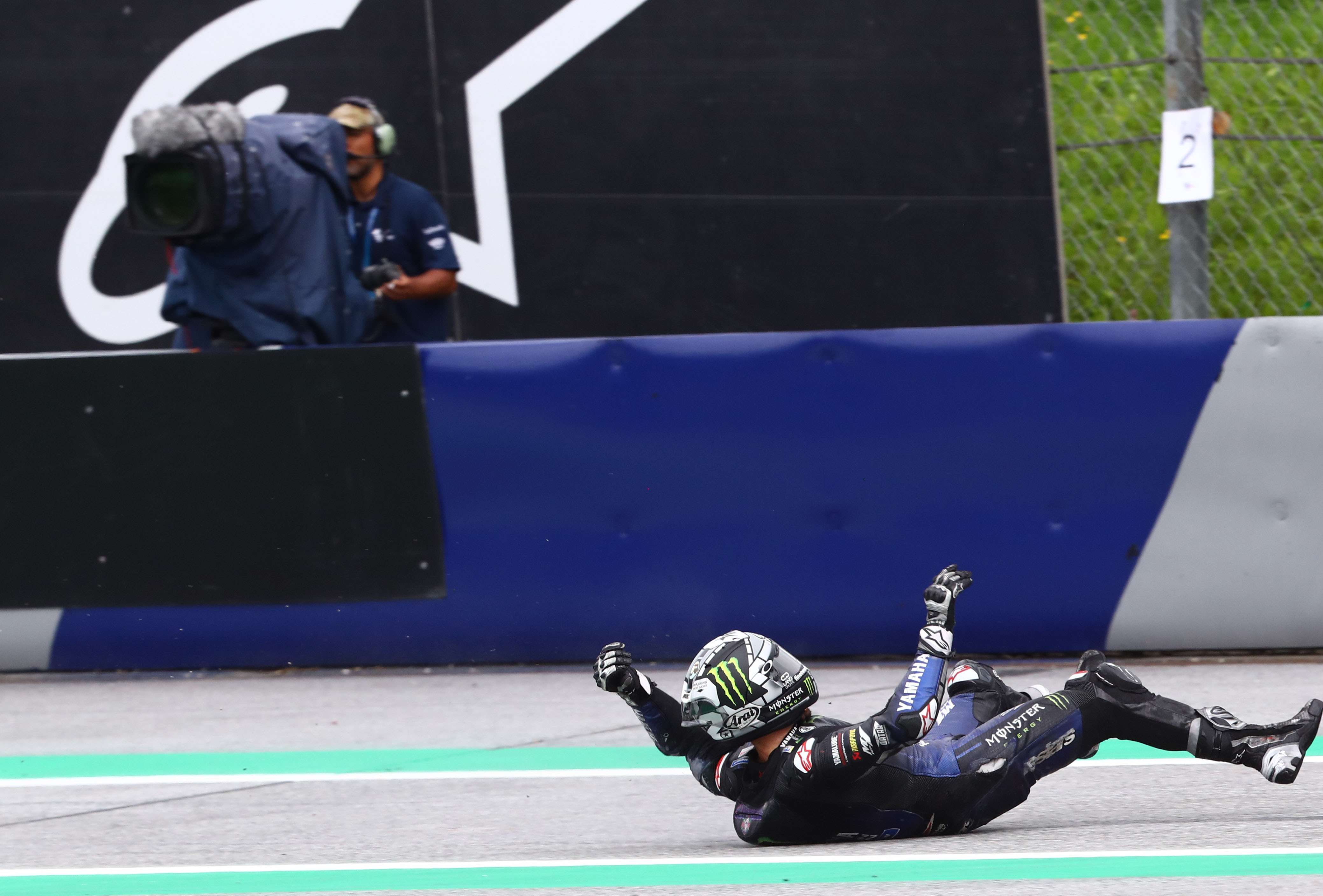 Maverick Vinales crash Red Bull Ring MotoGP 2020