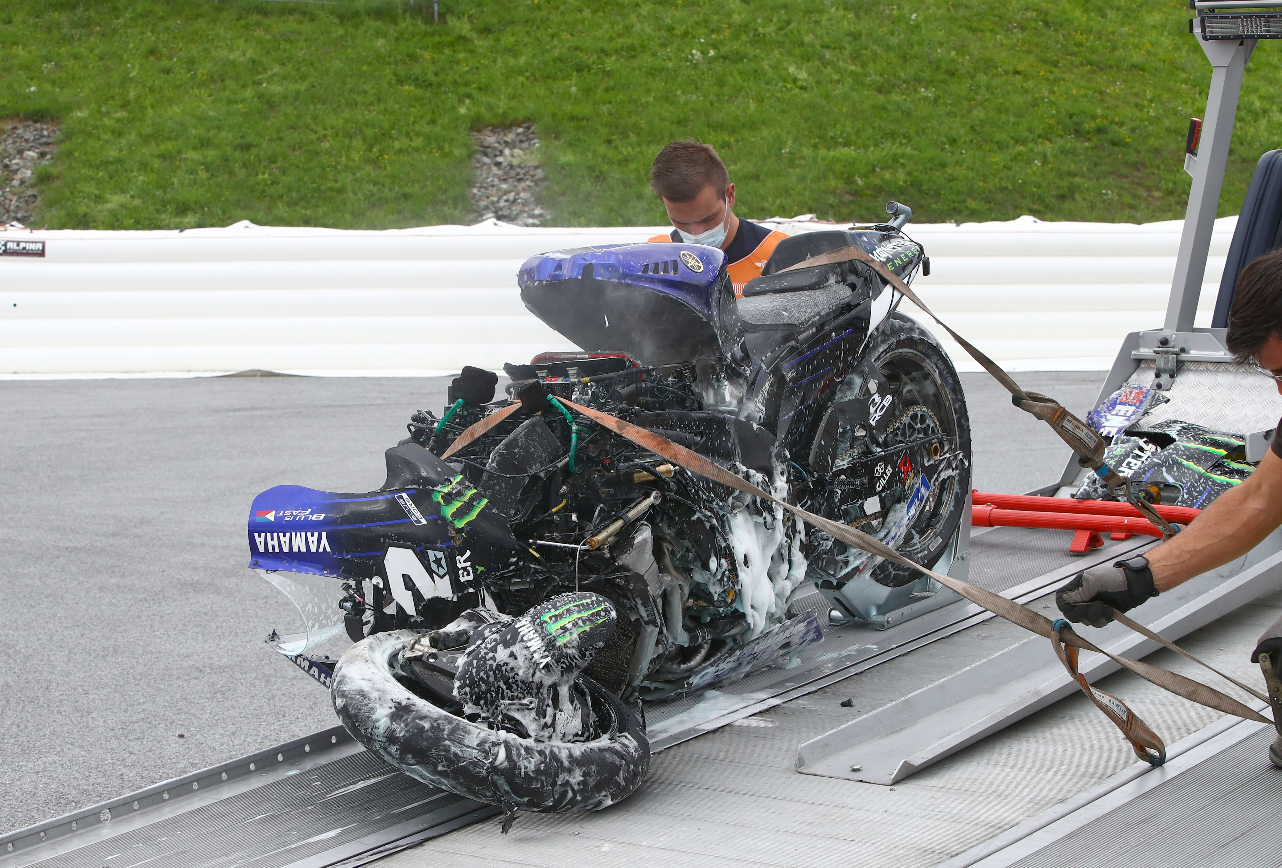 Maverick Vinales crash Styrian Grand Prix