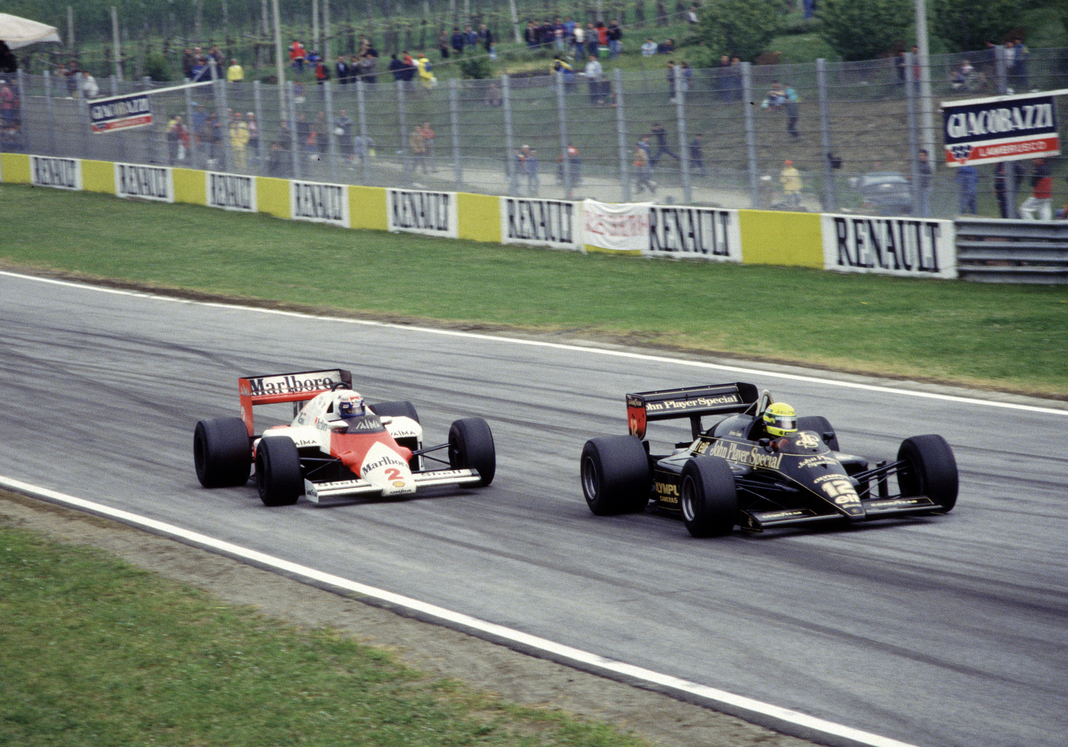 Ayrton Senna Lotus Alain Prost McLaren Imola 1985