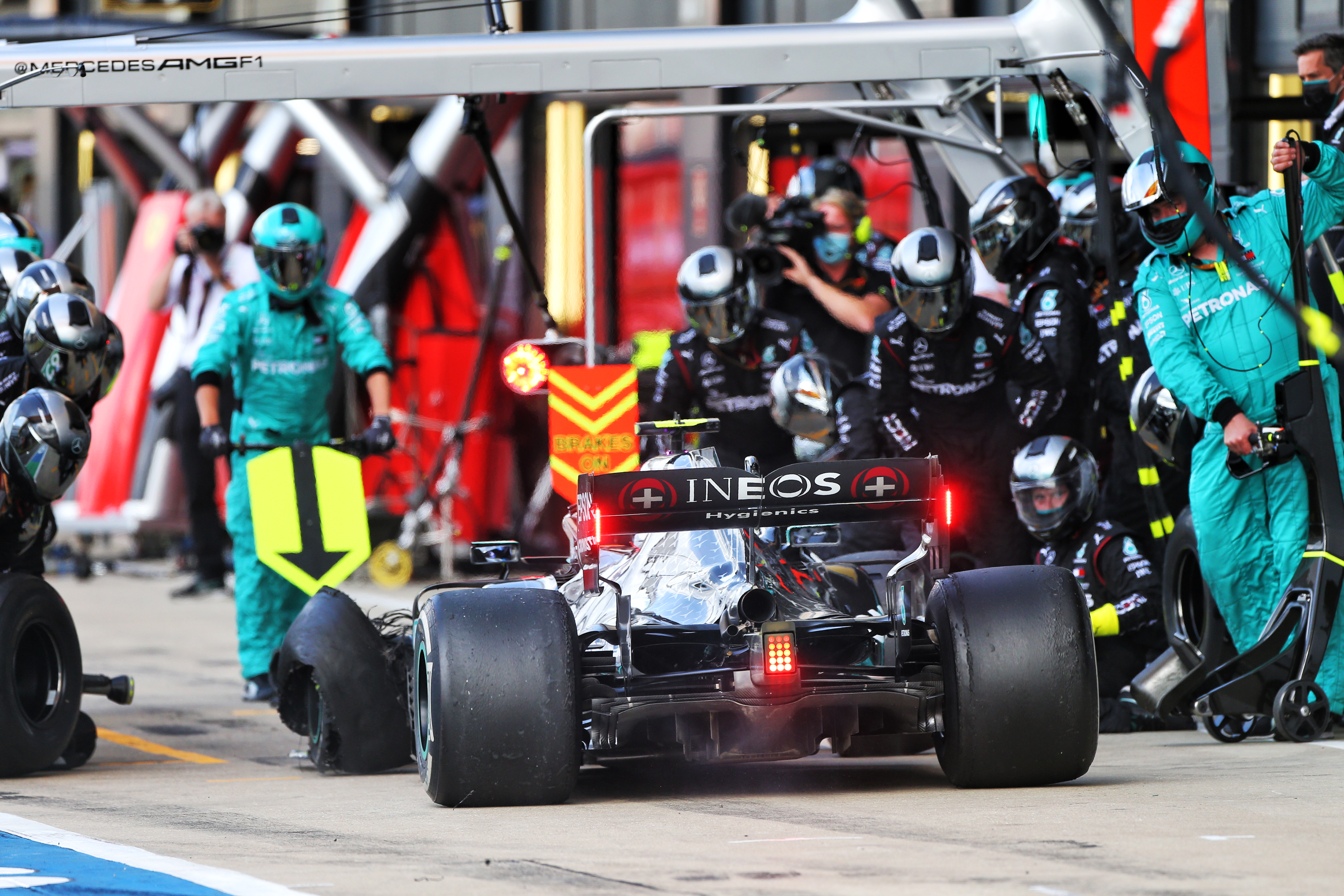 Valtteri Bottas Mercedes puncture British Grand Prix 2020 Silverstone