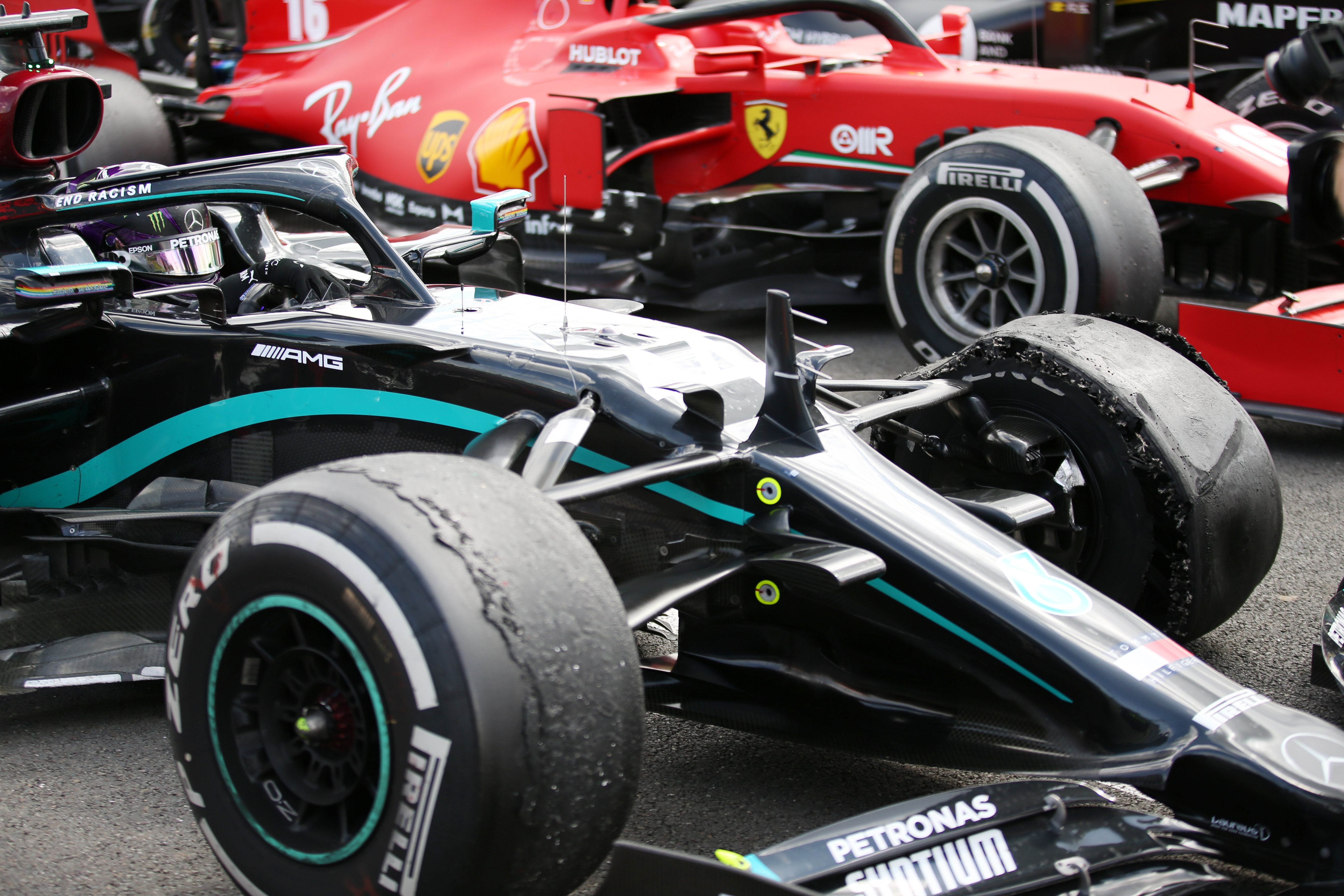 Lewis Hamilton puncture British Grand Prix 2020 Silverstone