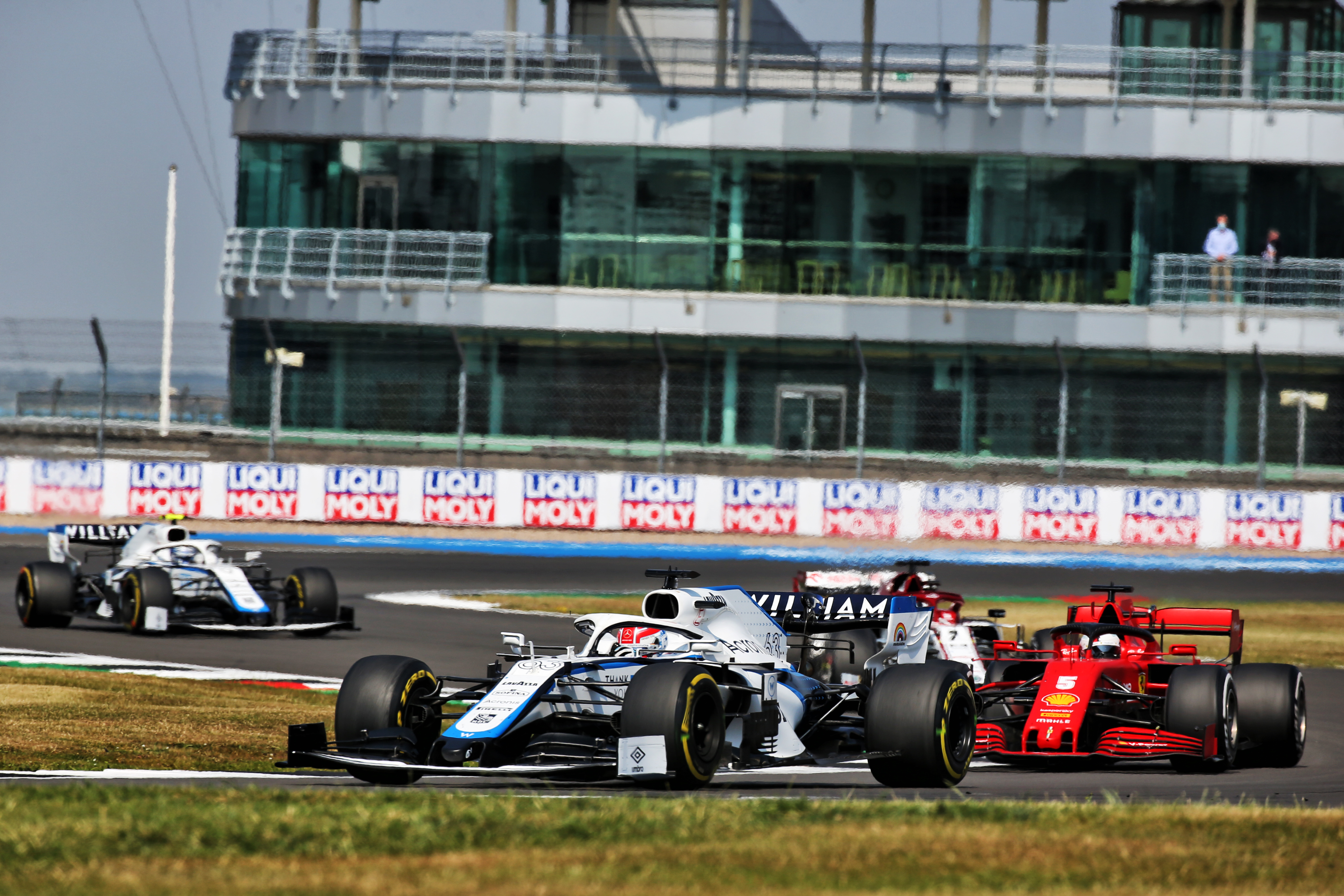 George Russell Sebastian Vettel Williams Ferrari F1 2020 Silverstone British Grand Prix 2020