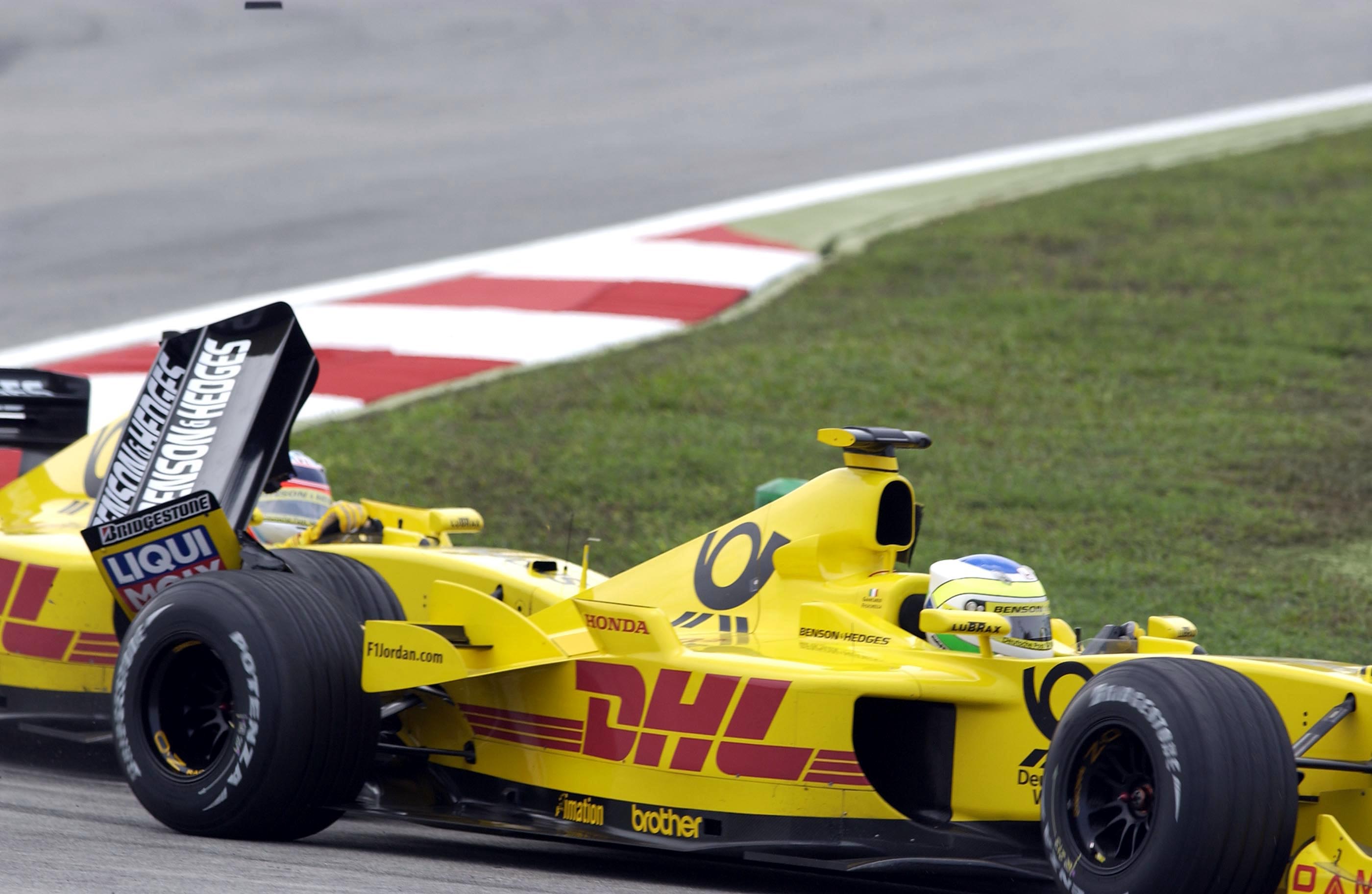 Takuma Sato Giancarlo Fisichella Jordan collision 2002 Malaysian Grand Prix