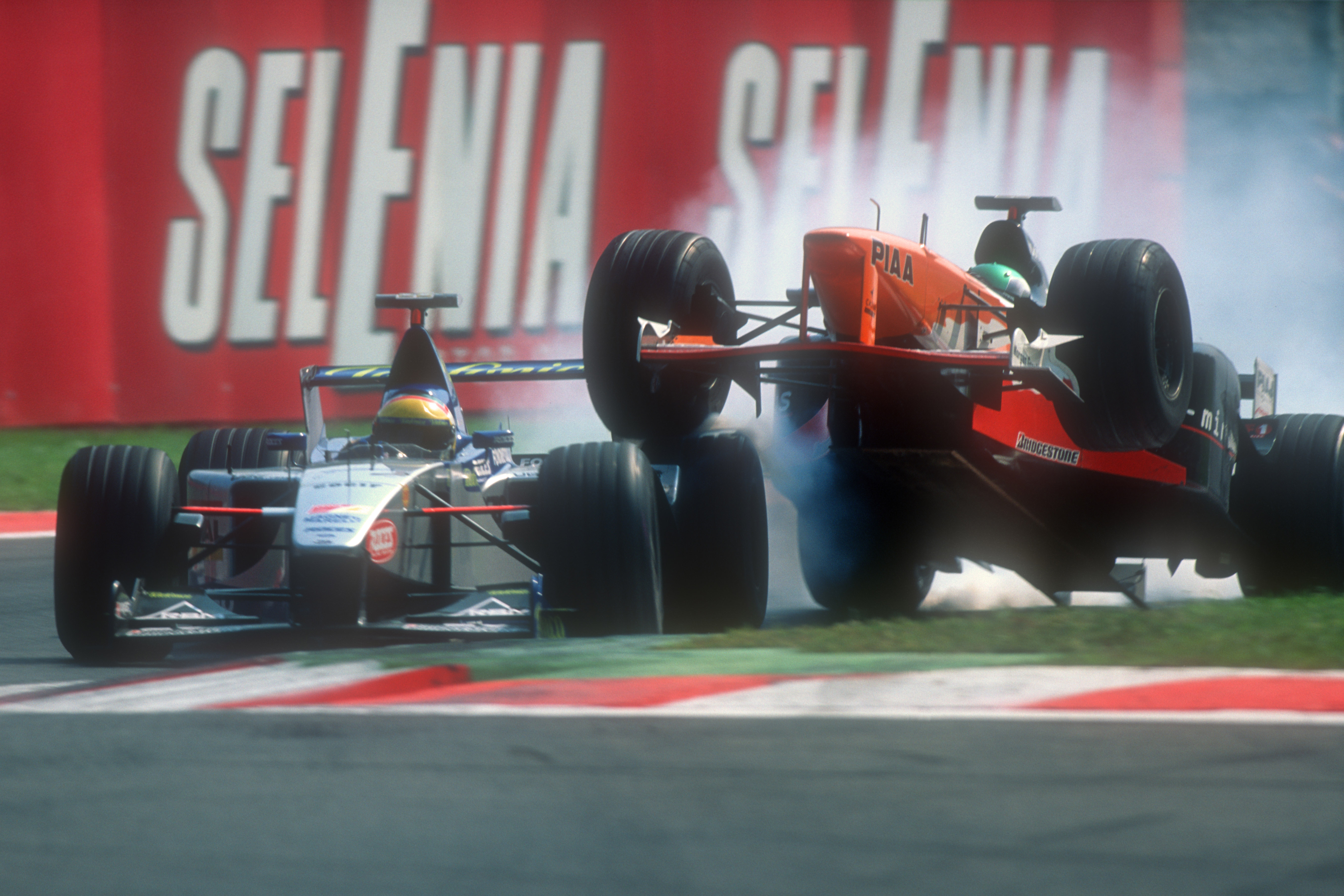 Luca Badoer Tora Takagi collision Monza 1999