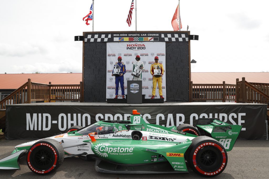 Herta leads all-Andretti Mid-Ohio podium, Dixon spins