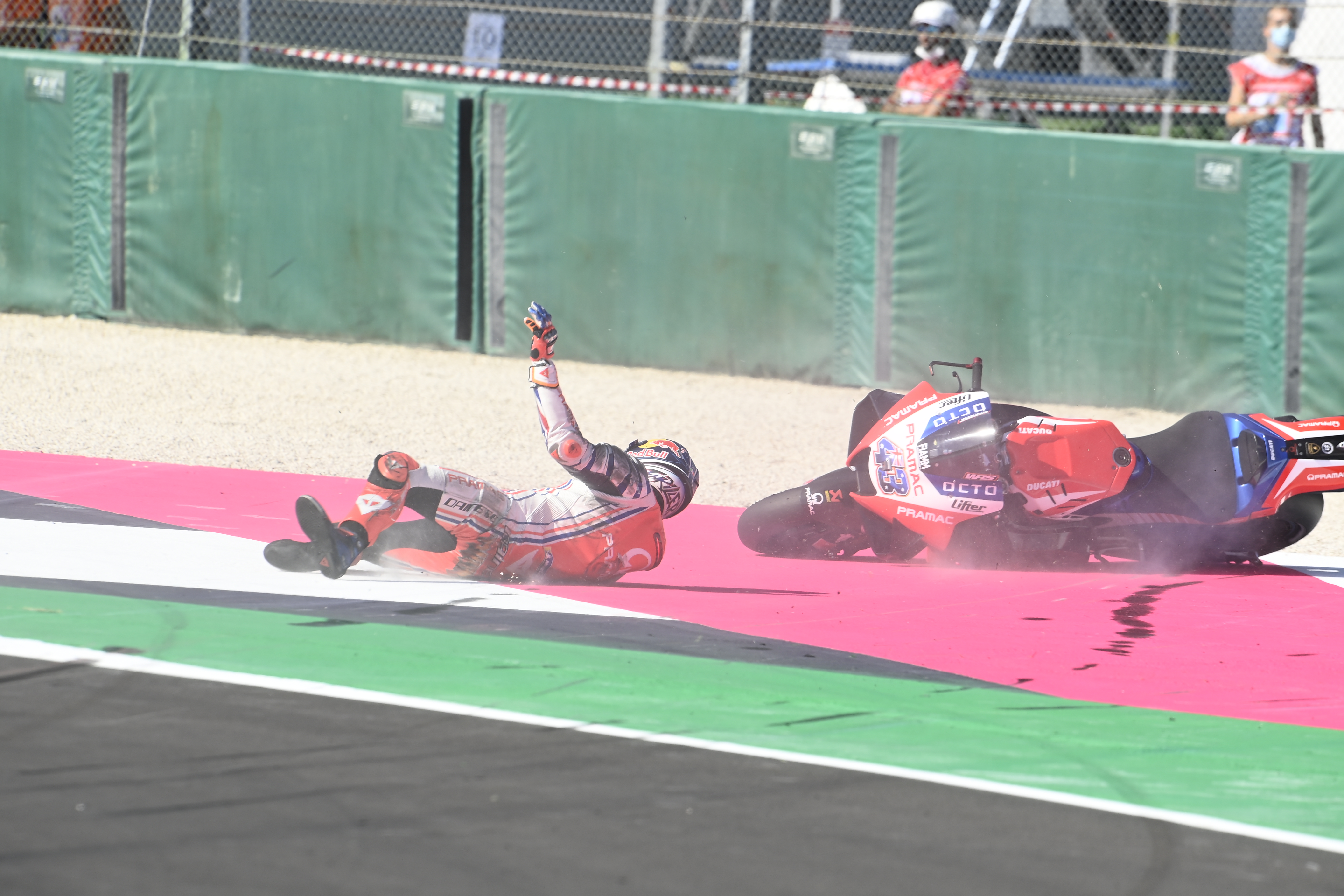 Jack Miller Crash, San Marino Motogp, 12 September 2020