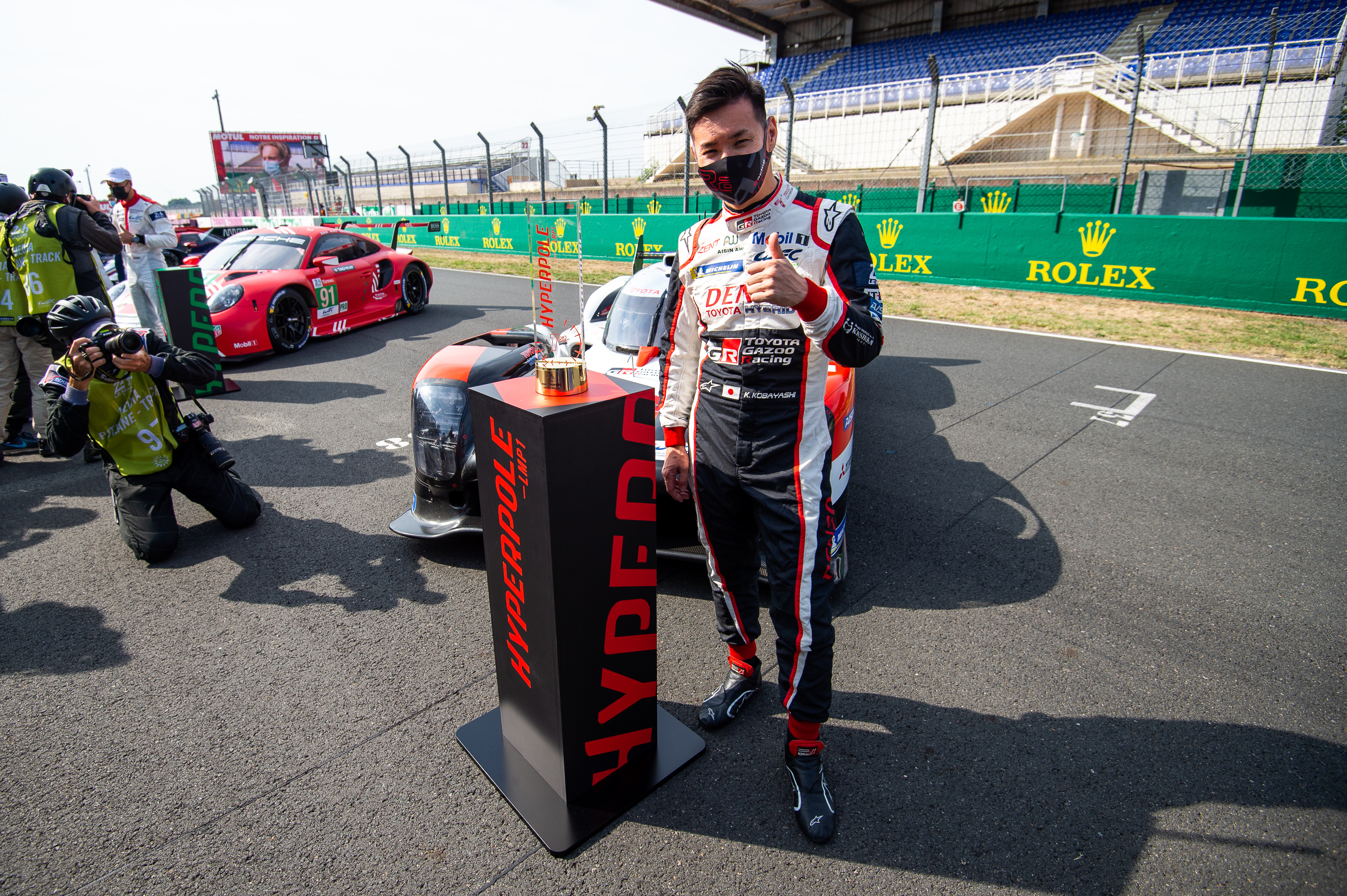 Lmp1 Pole Sitter Hyperpole Toyota Gazoo Racing / Kamui Kobayashi (jpn) 24h Of Le Mans Circuit De La Sarthe Le Mans France 