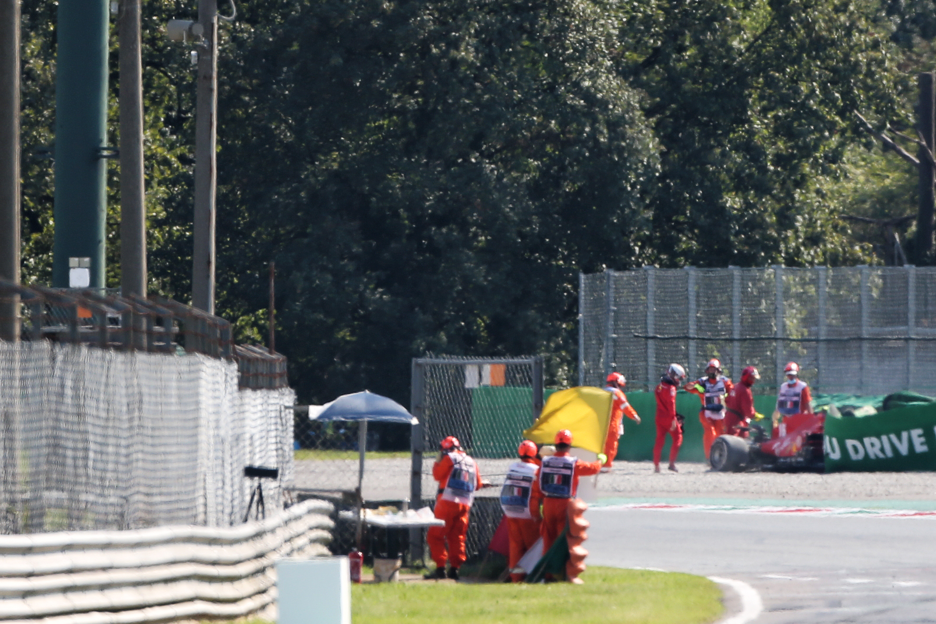 Charles Leclerc Ferrari crash Italian Grand Prix 2020 Monza