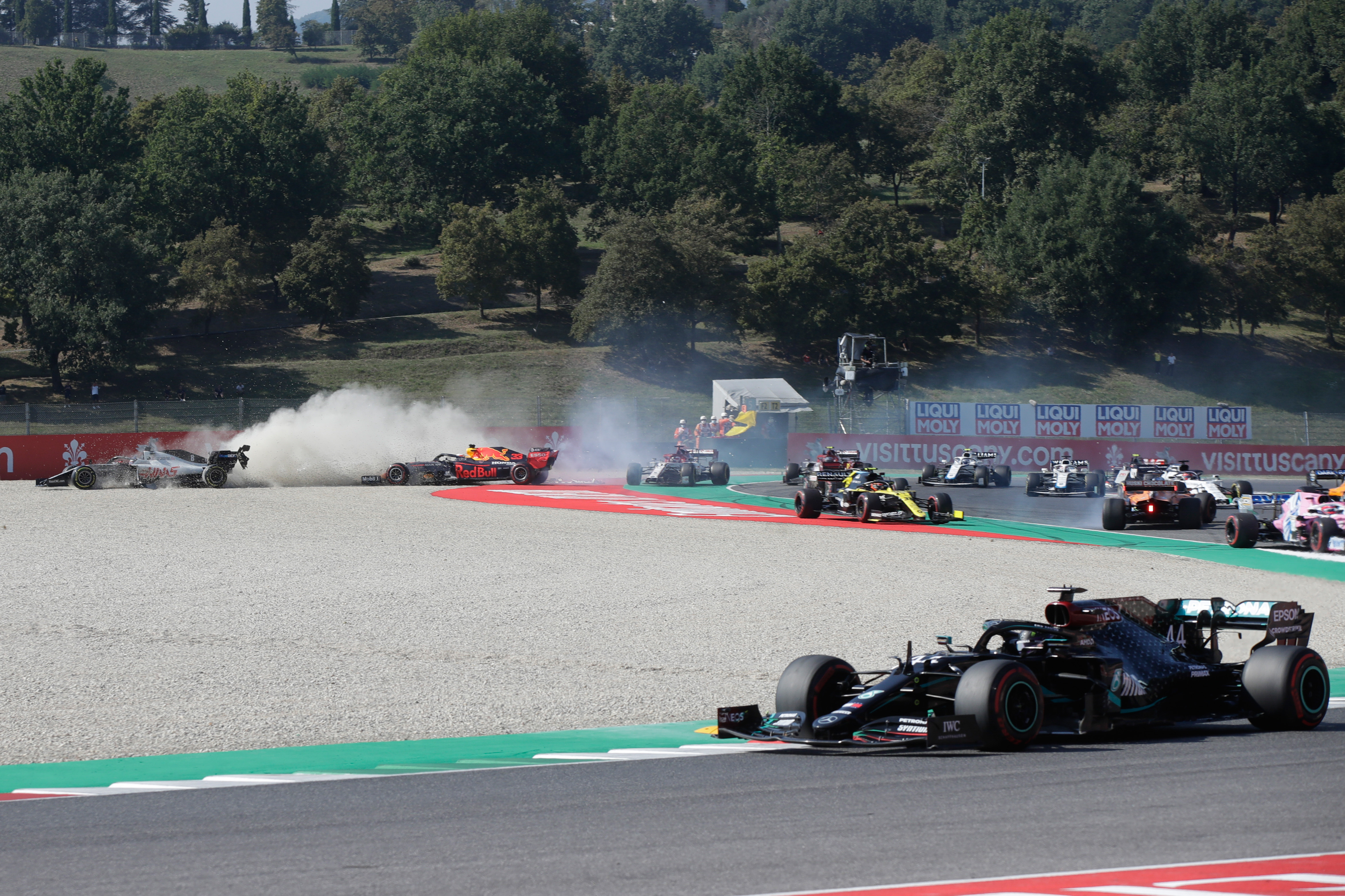 Max Verstappen Pierre Gasly crash Mugello 2020