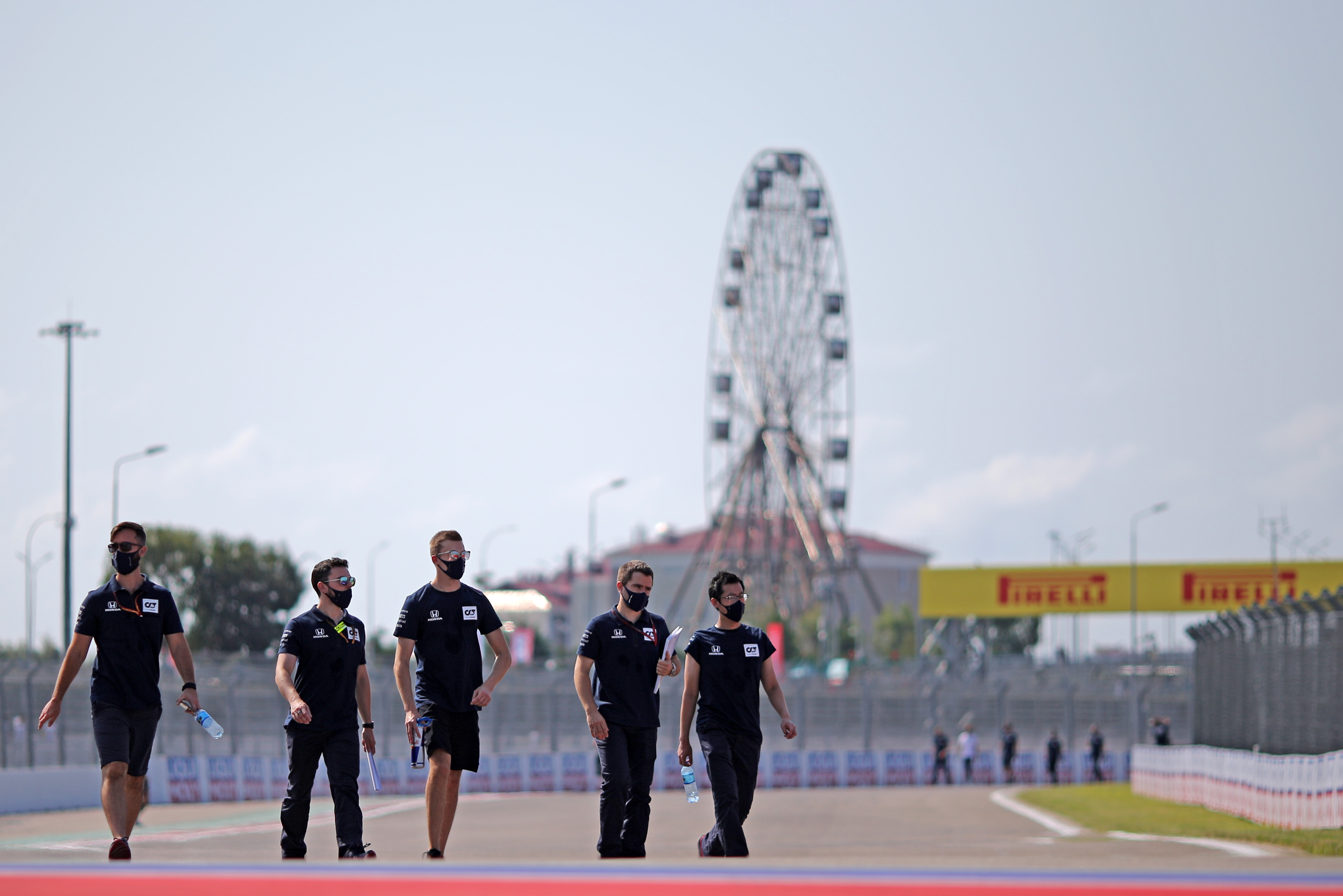 Daniil Kvyat AlphaTauri Sochi track walk