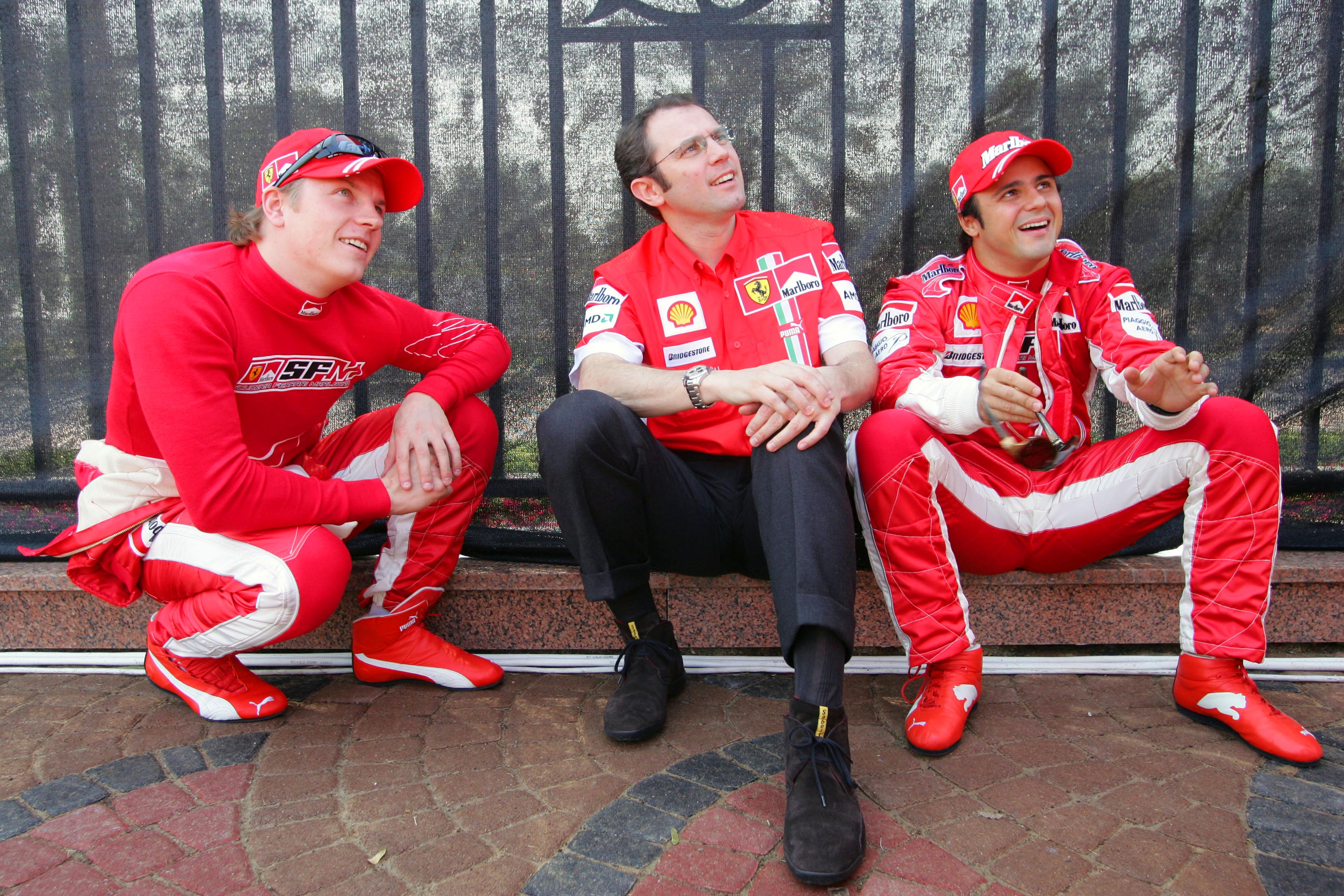 Kimi Raikkonen Stefano Domenicali Felipe Massa 2007