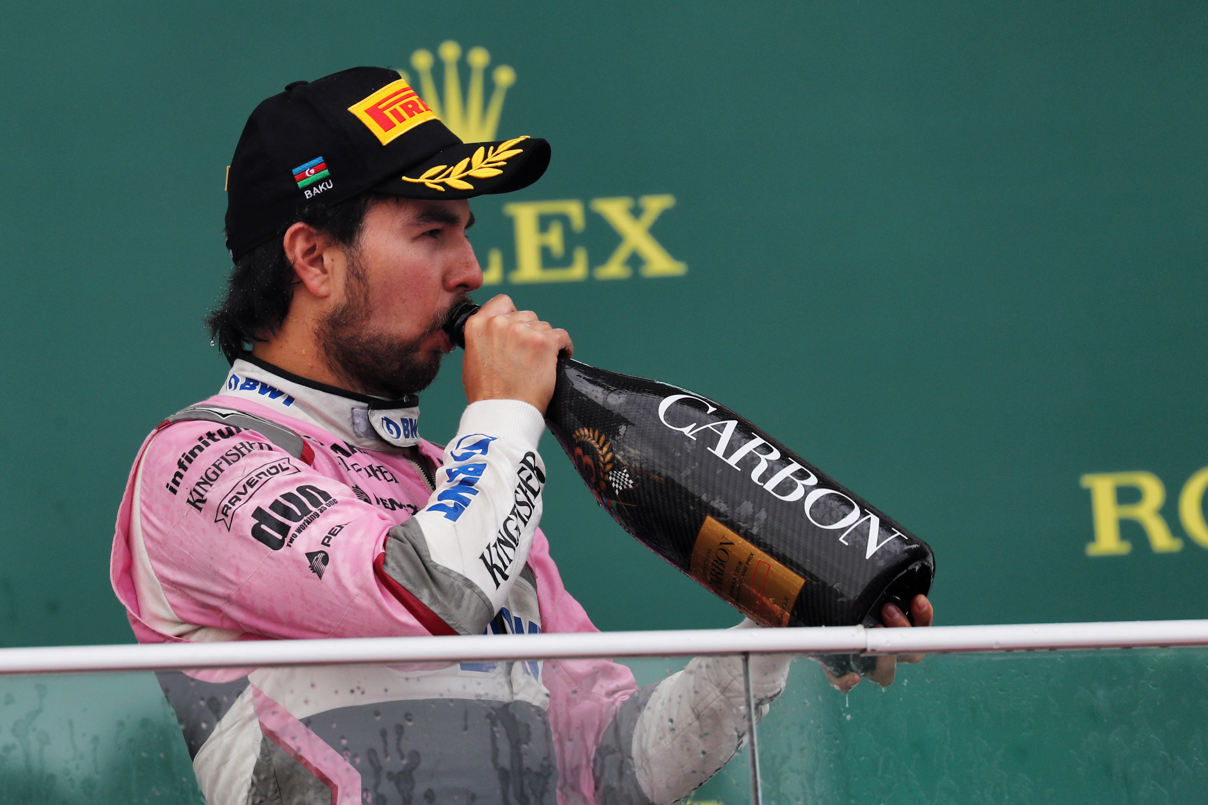 Sergio Perez podium 2018