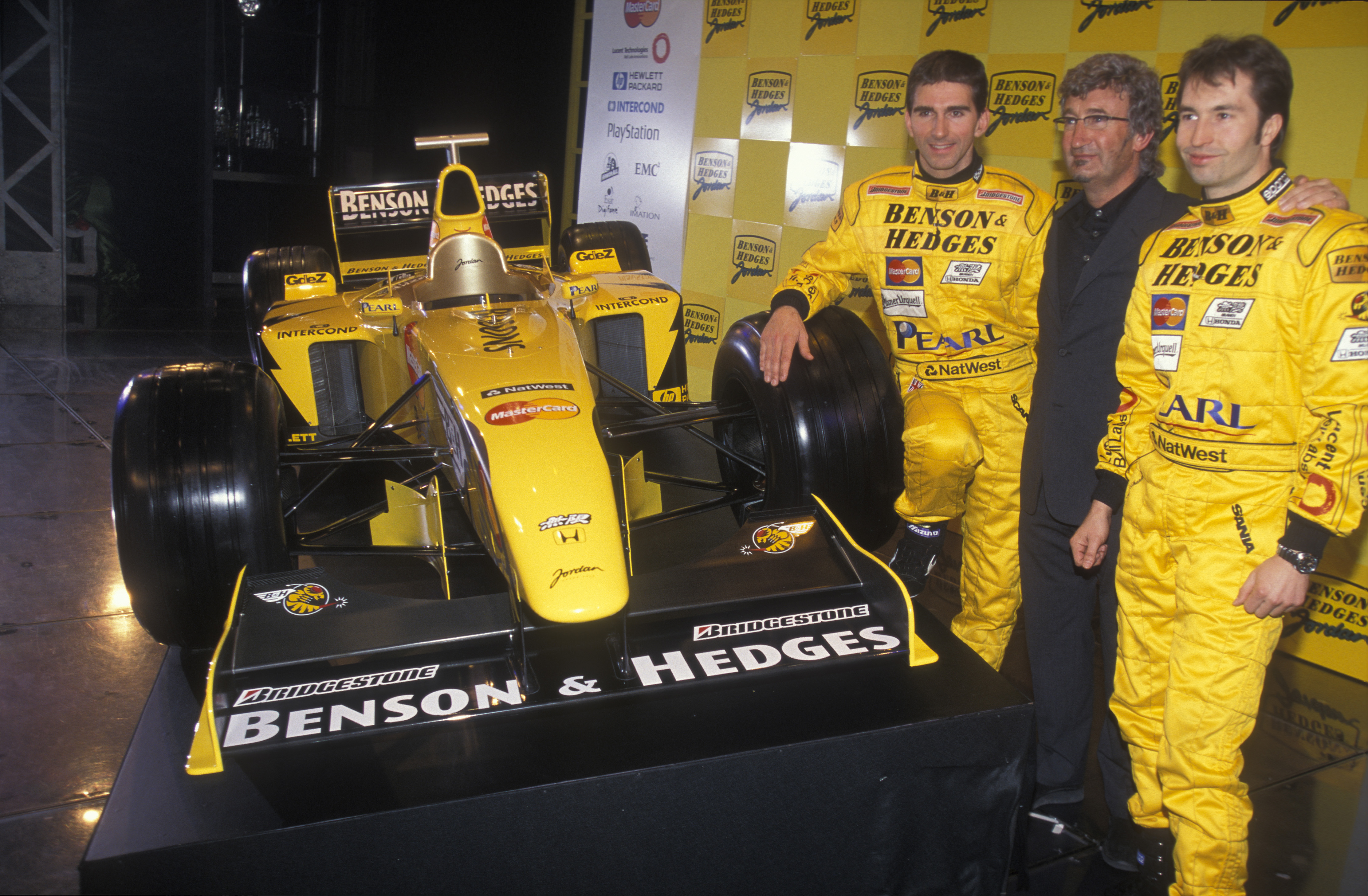 Damon Hill Eddie Jordan Heinz-Harald Frentzen launch 1999