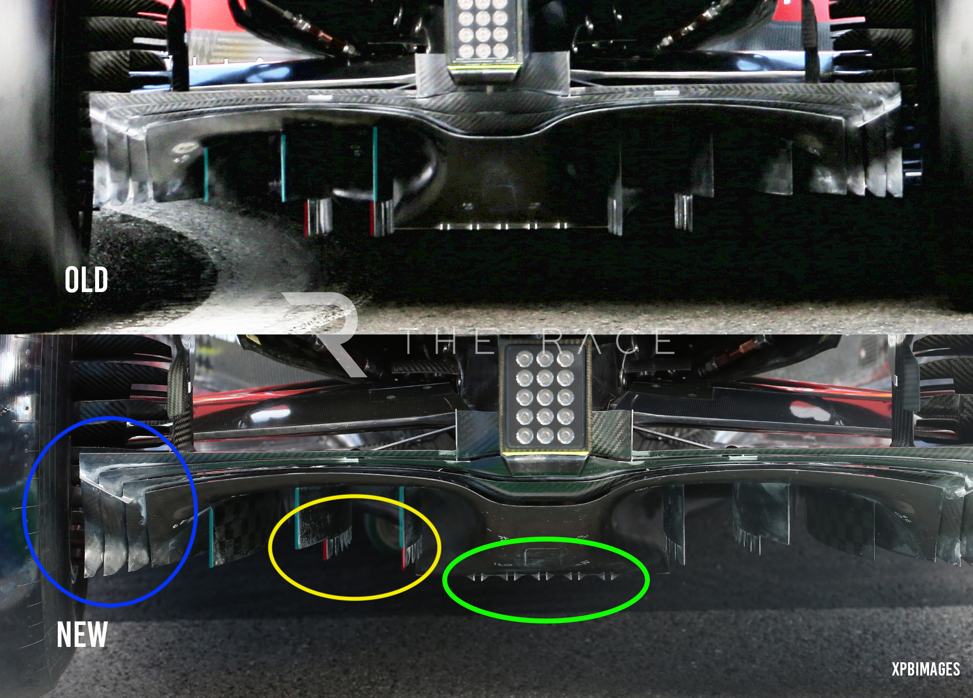 Ferrari F1 diffuser comparison Portugal F1 2020 Algarve 