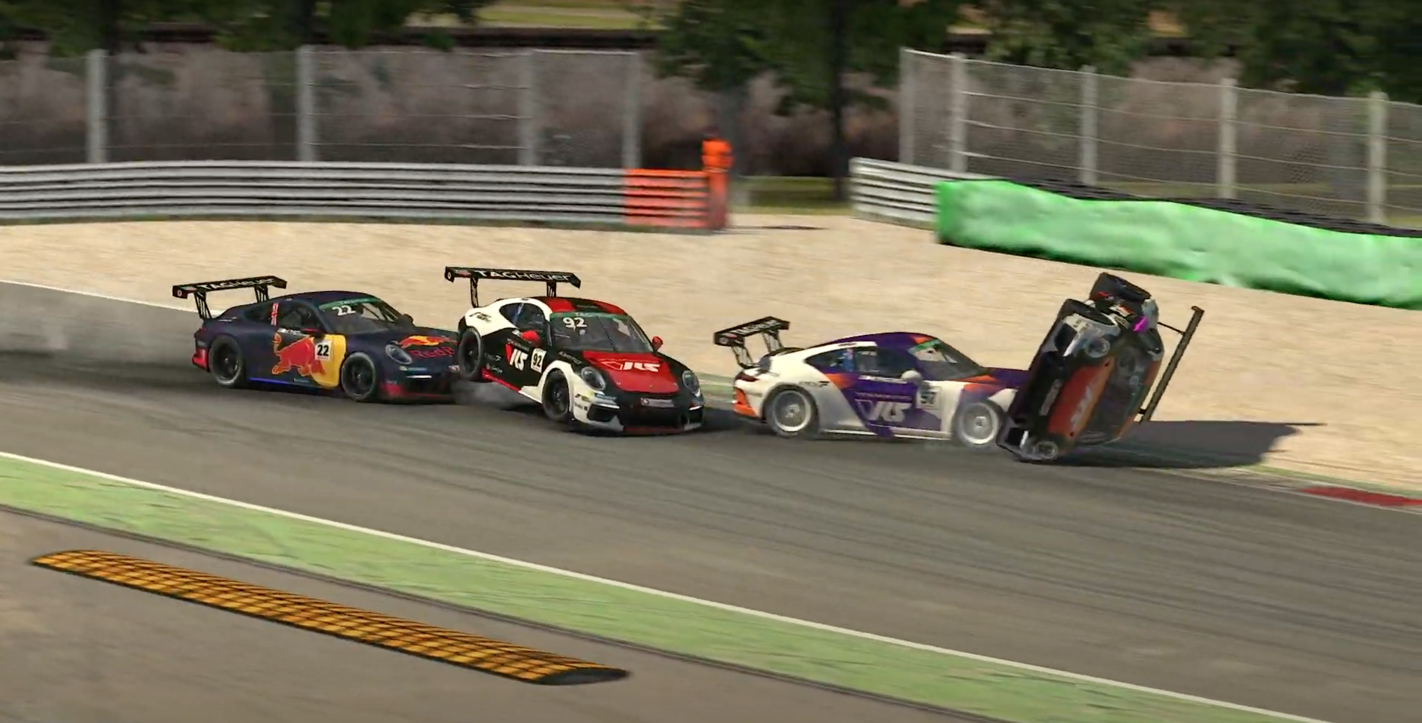 Porsche Esports Supercup R10 Job And Rogers Crash