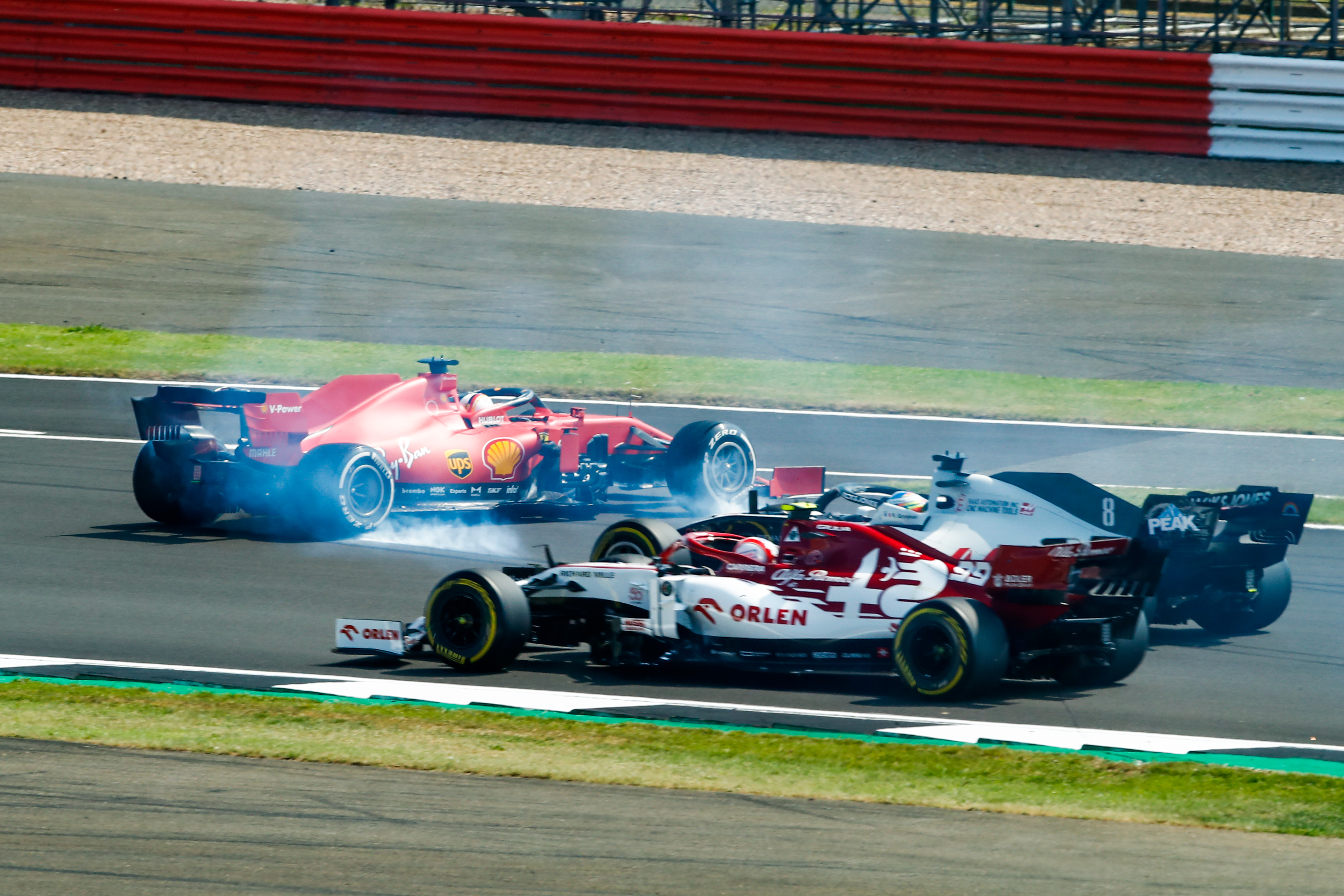 Sebastian Vettel Ferrari spin Alfa Romeo Haas F1 2020