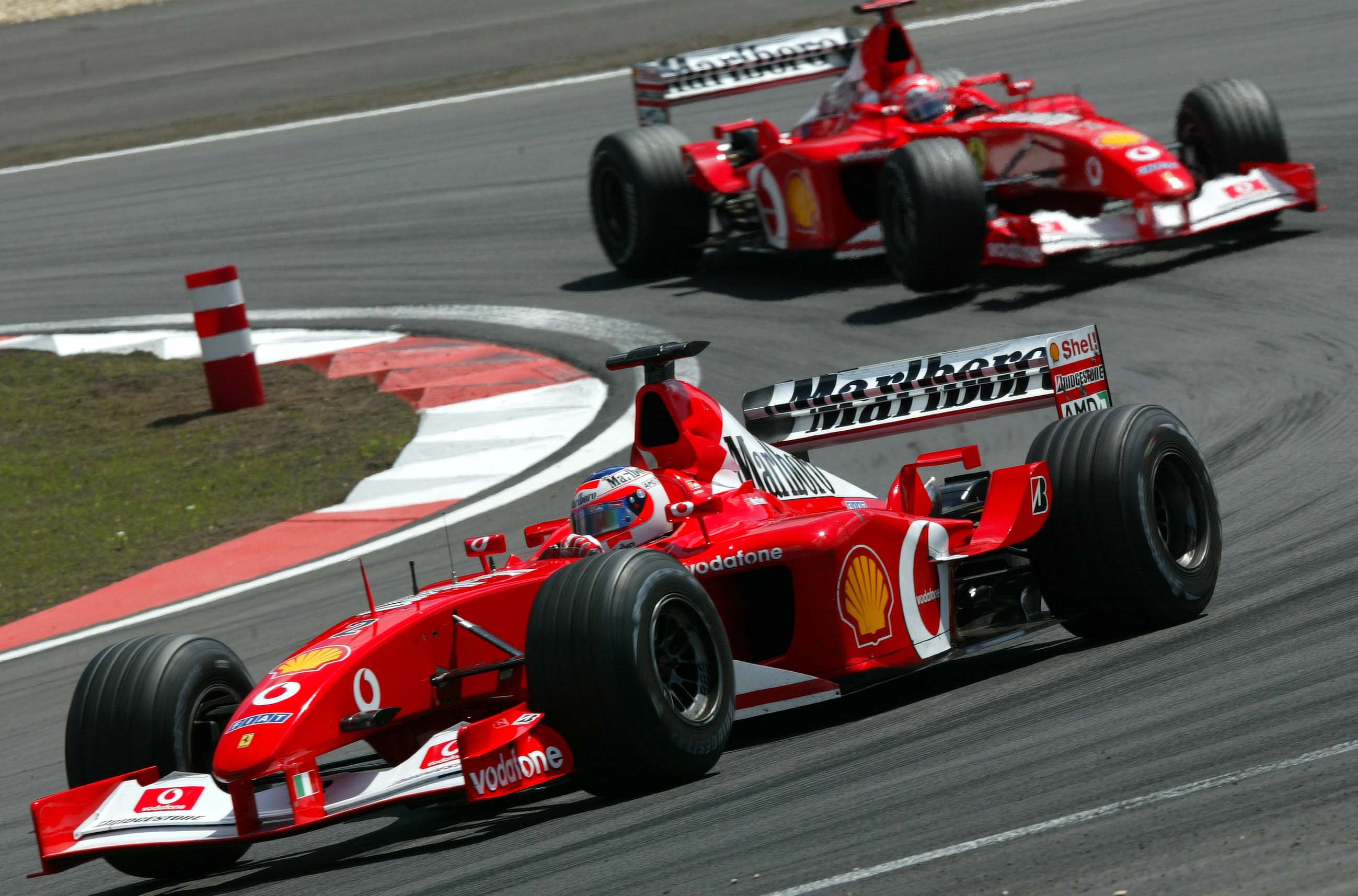 Rubens Barrichello Michael Schumacher Ferrari 2002 Nurburgring