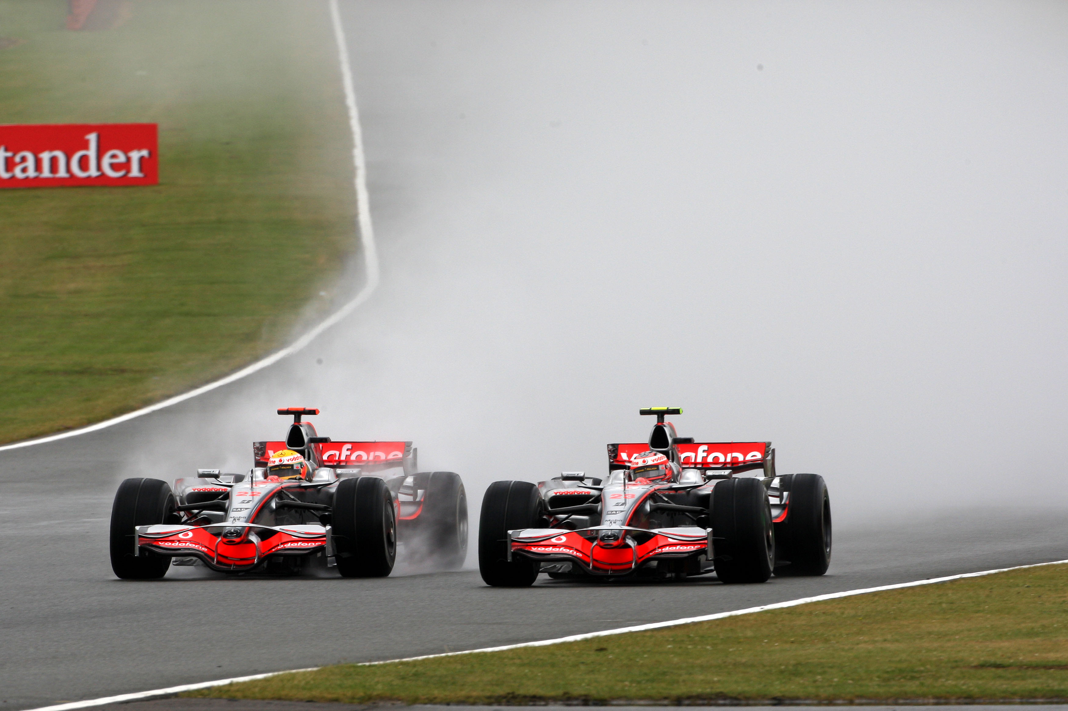 Lewis Hamilton Fernando Alonso McLaren British Grand Prix 2008 Silverstone