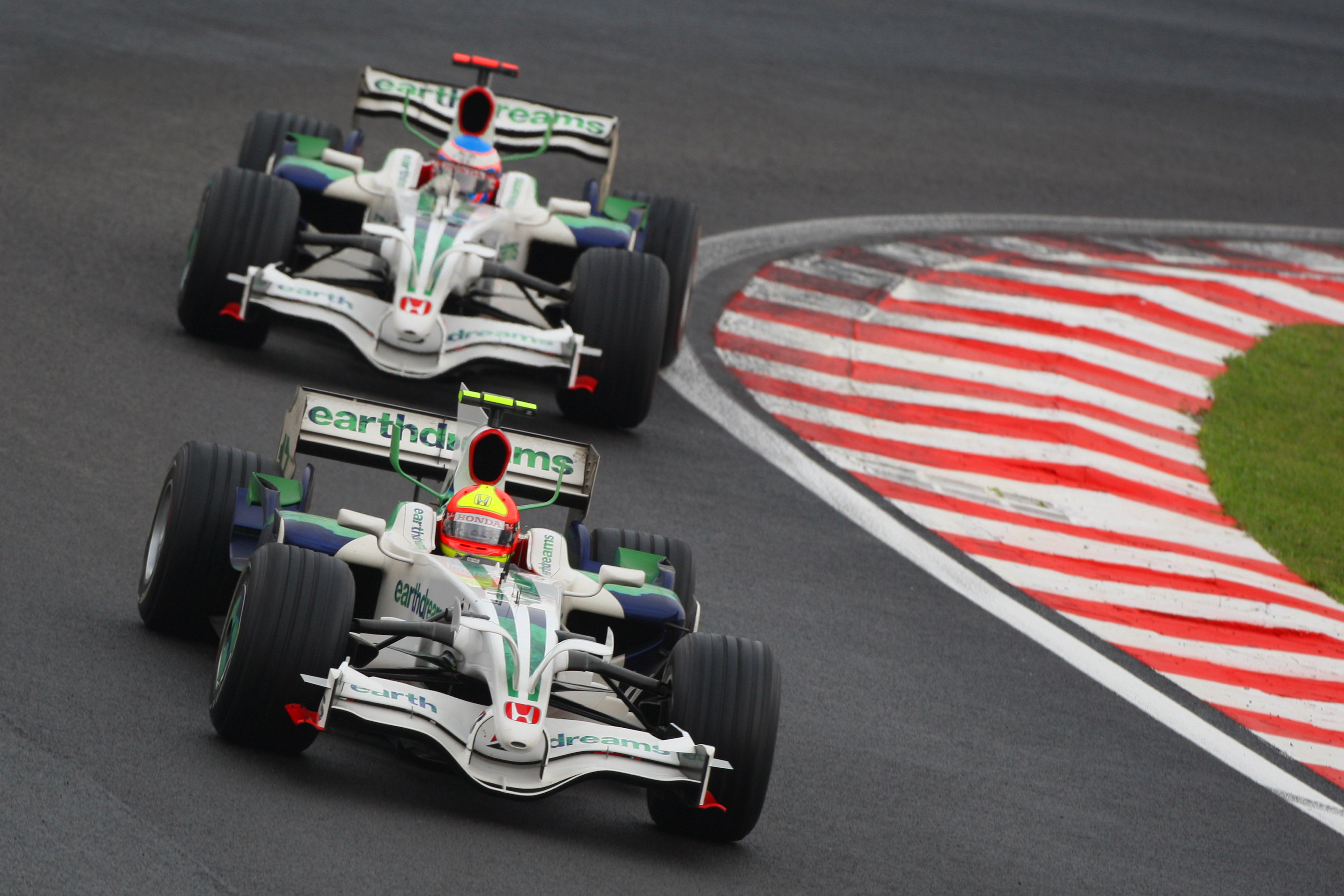 Rubens Barrichello Jenson Button Honda Brazilian Grand Prix 2008 Interlagos