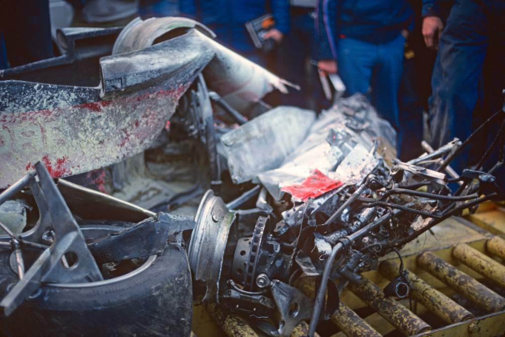 Jacky Ickx crash wreckage 1976