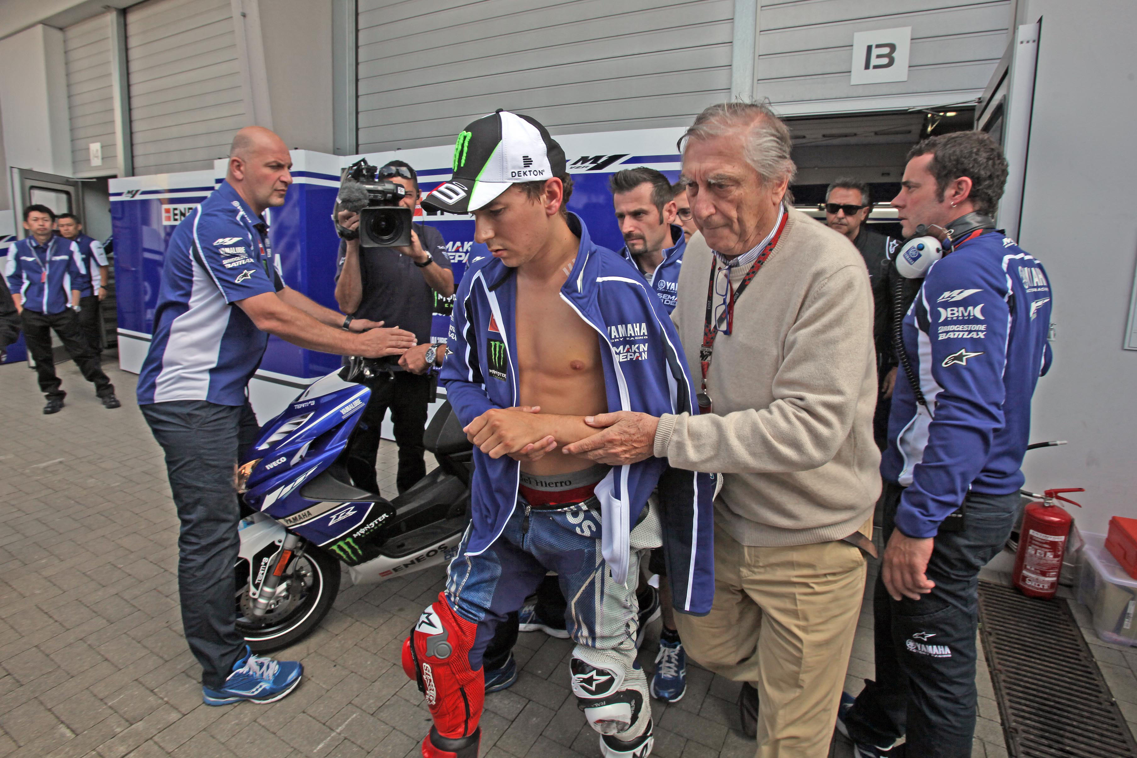 Jorge Lorenzo injury Sachsenring 2013