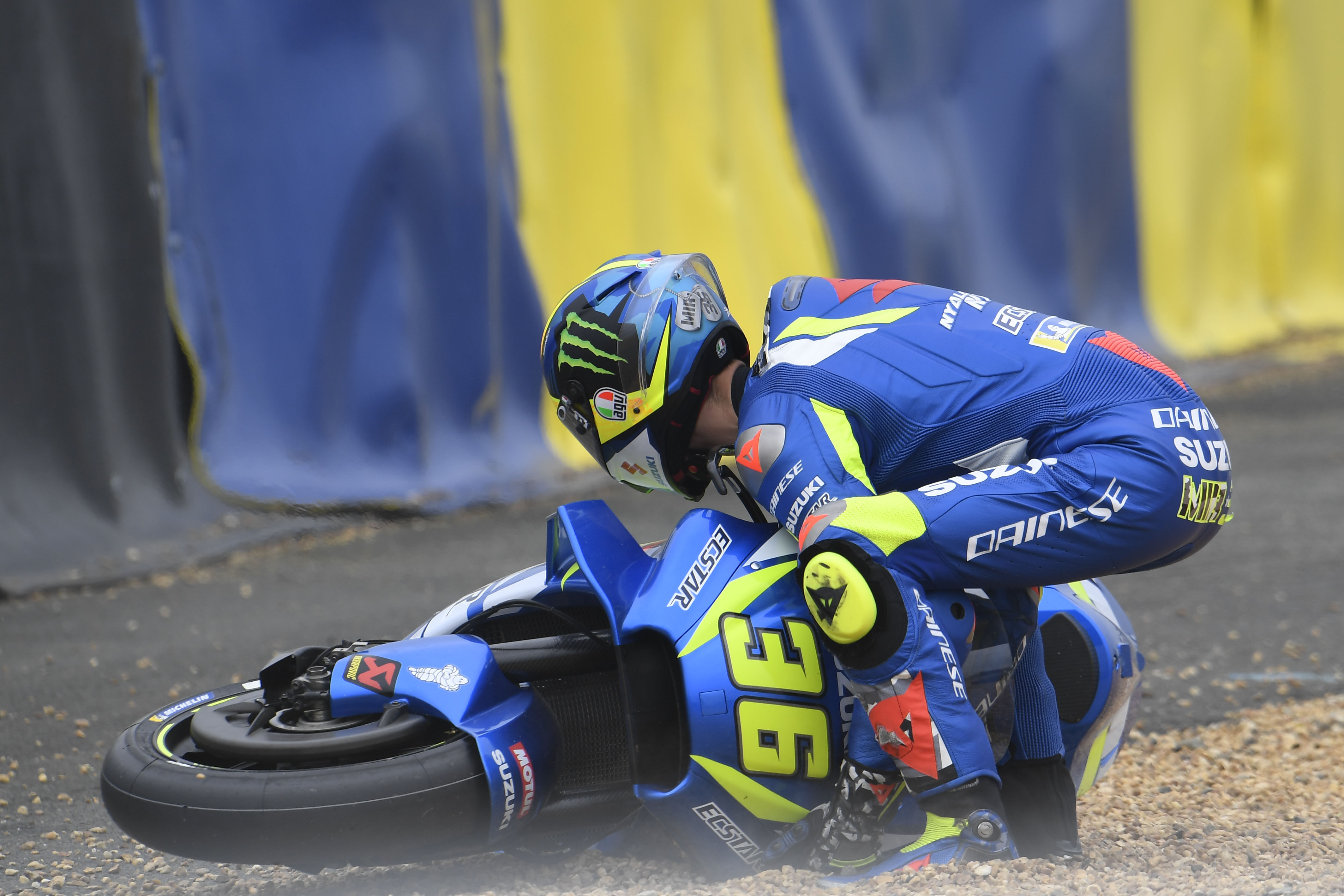 Joan Mir crash, MotoGP 2019