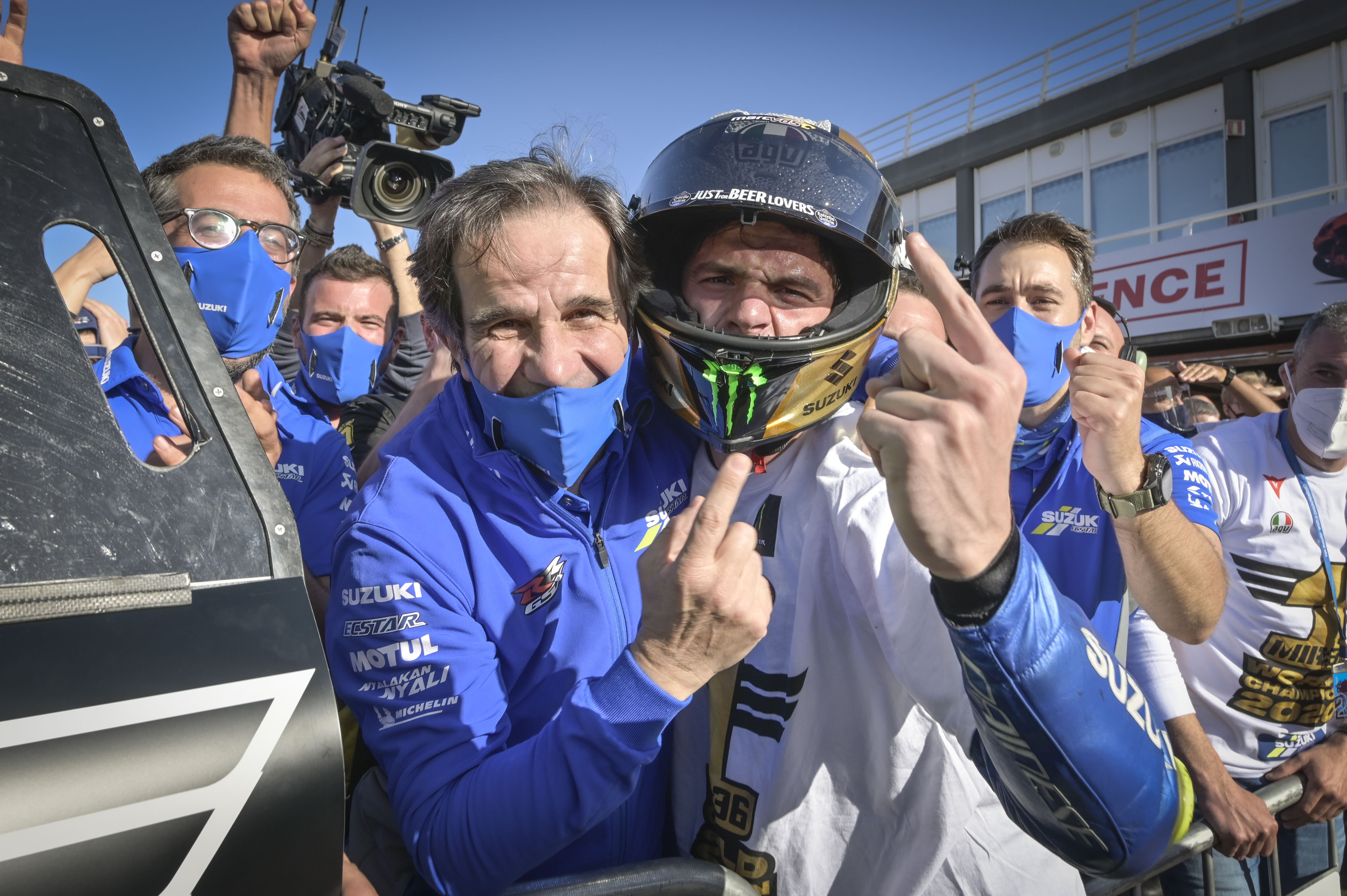 Joan Mir and Davide Brivio, Suzuki