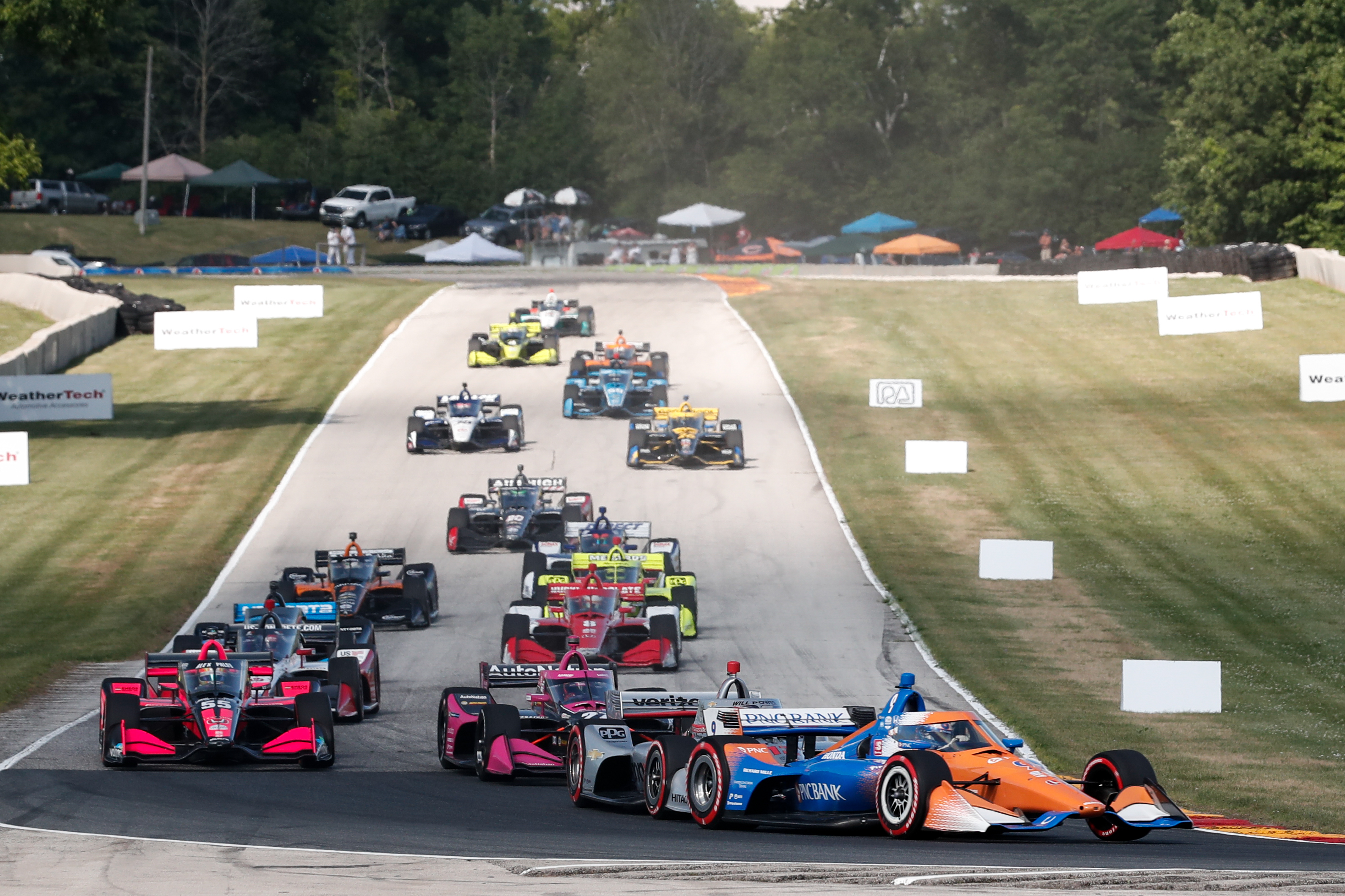 Scott Dixon leads Will Power, Road America IndyCar