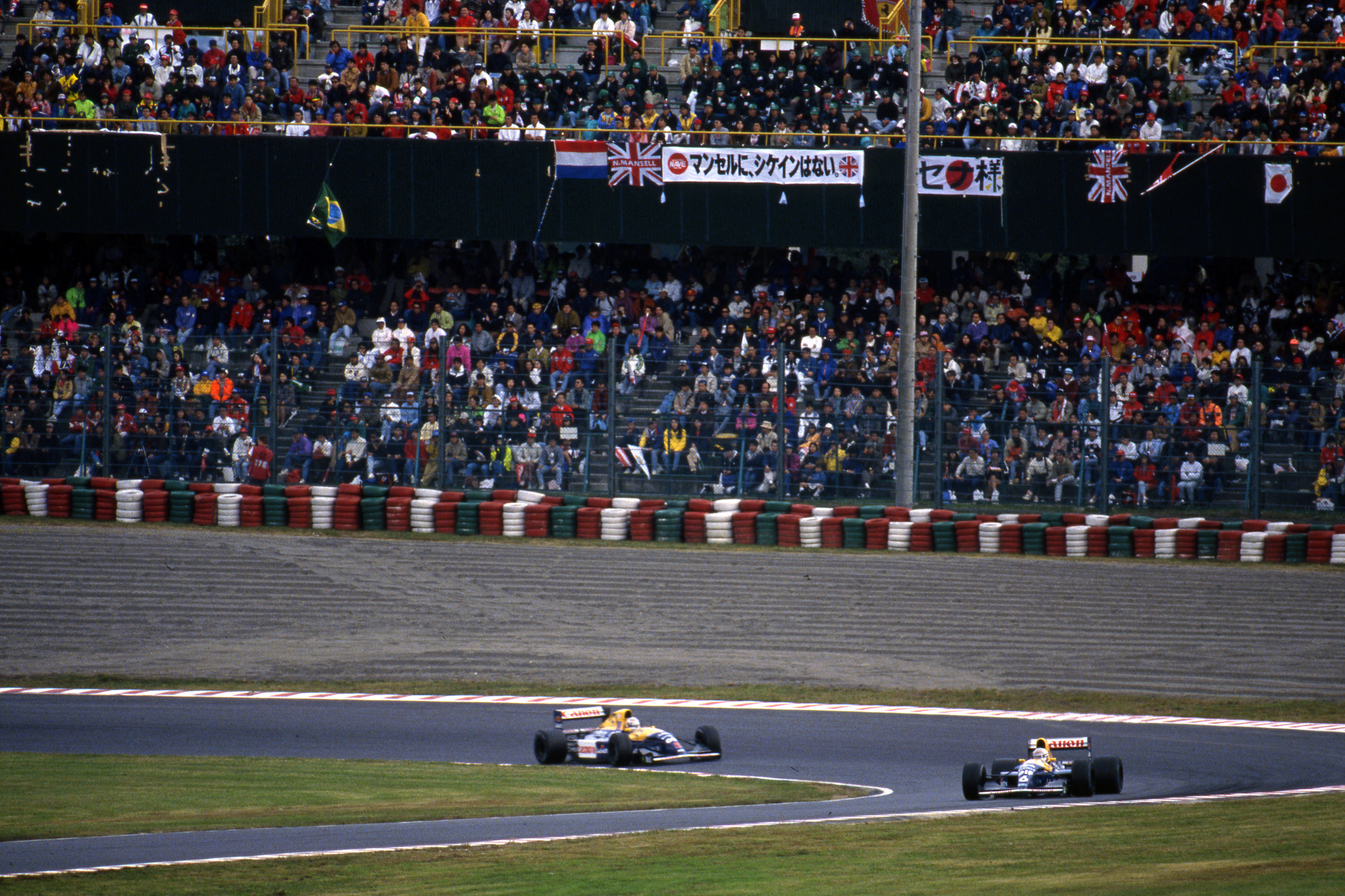 Riccardo Patrese Nigel Mansell Williams Japanese Grand Prix 1992 Suzuka