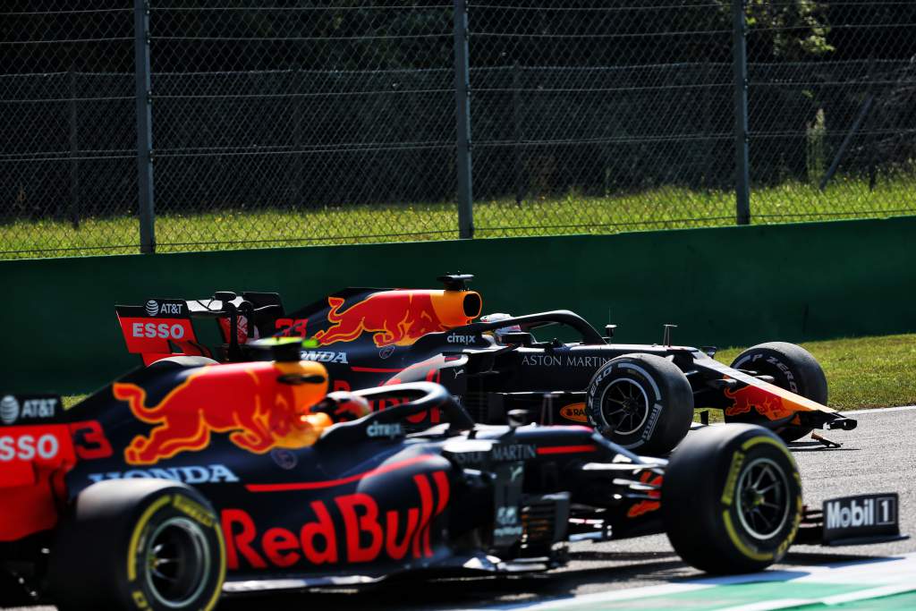 Alexander Albon and Max Verstappen, Red Bull, F1