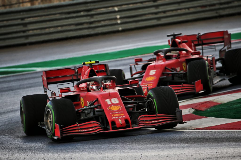 Charles Leclerc Sebastian Vettel Ferrari F1