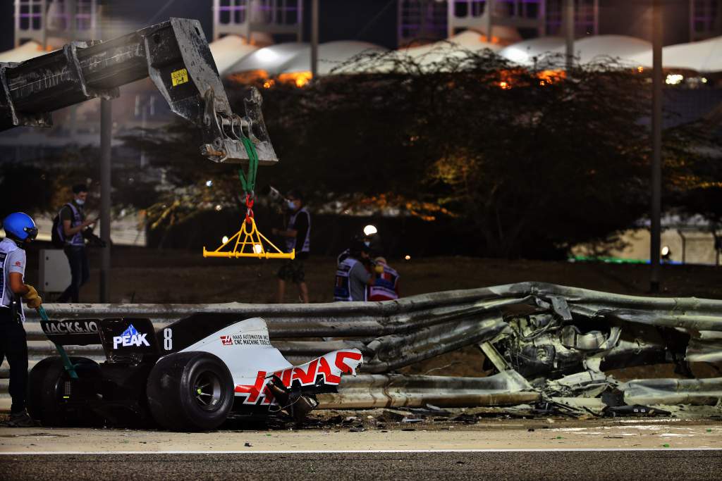 Romain Grosjean crash Bahrain Grand Prix 2020