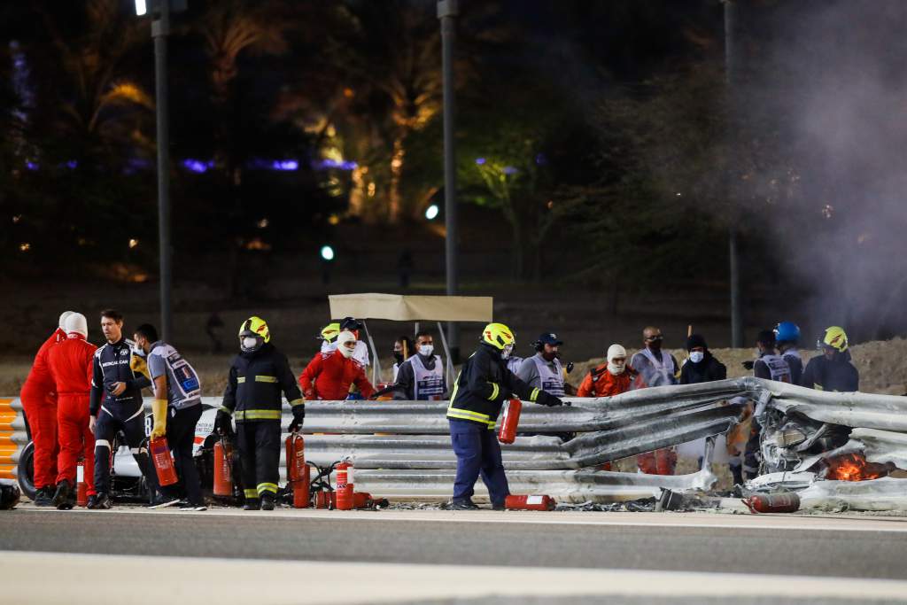 Romain Grosjean crash Bahrain Grand Prix 2020