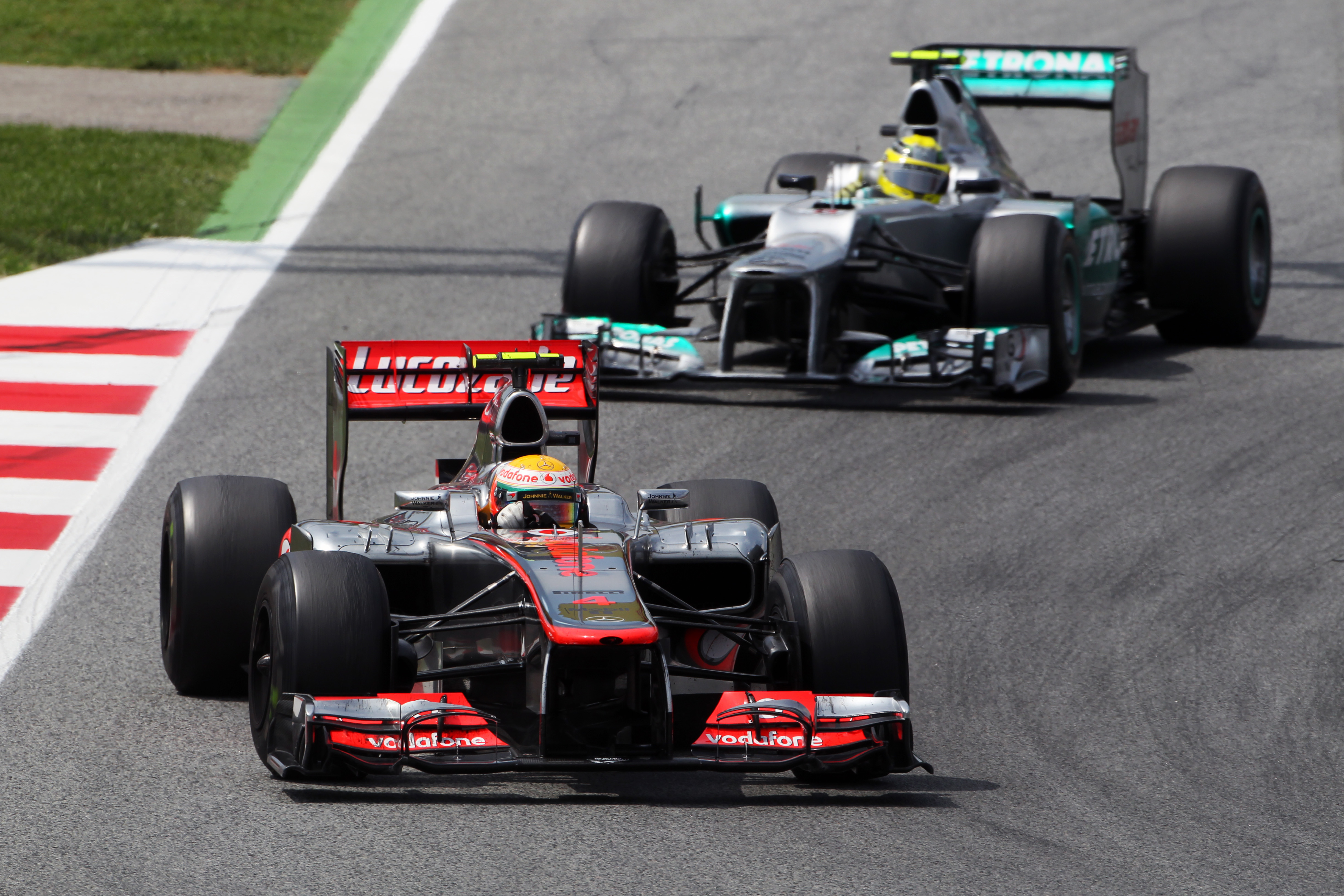 Lewis Hamilton McLaren Nico Rosberg Mercedes Spanish Grand Prix 2012 Barcelona