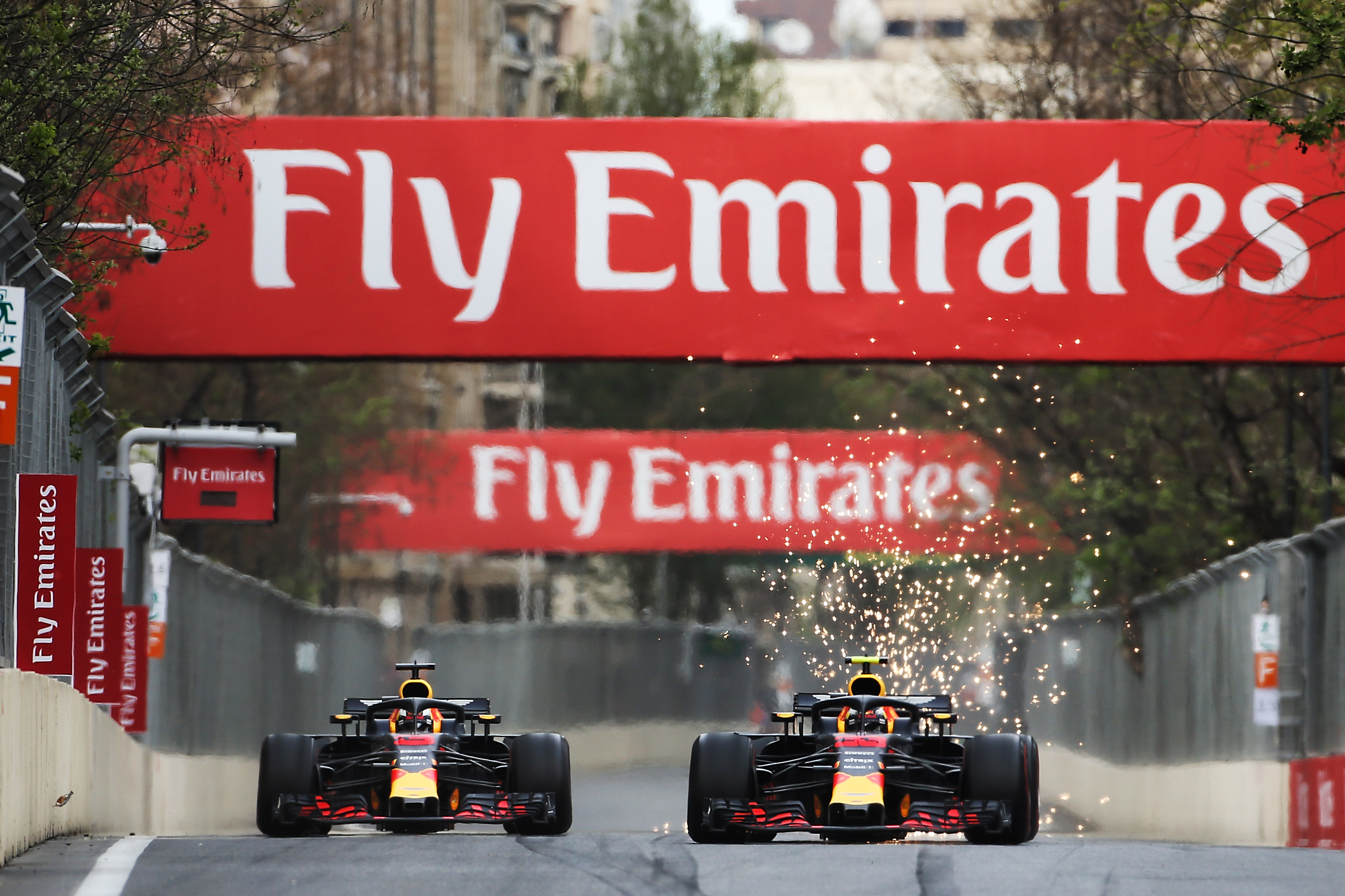 Max Verstappen Daniel Ricciardo Red Bull Azerbaijan Grand Prix 2018 Baku