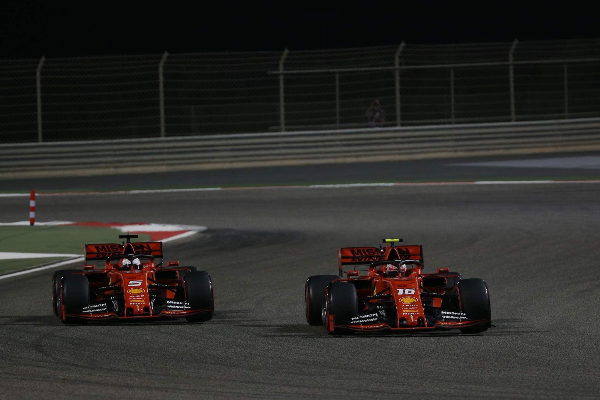 Sebastian Vettel and Charles Leclerc, Ferrari, Bahrain GP 2019, F1